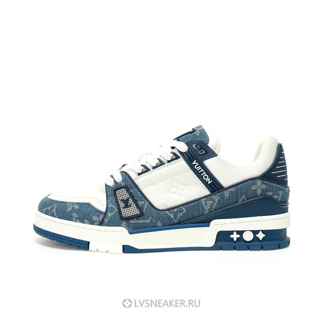 Louis Vuitton LV Trainer "Monogram Denim White Blue" 1A9JGU Sneakers
