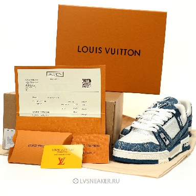 Louis Vuitton LV Trainer "Monogram Denim White Blue" 1A9JGU Sneakers