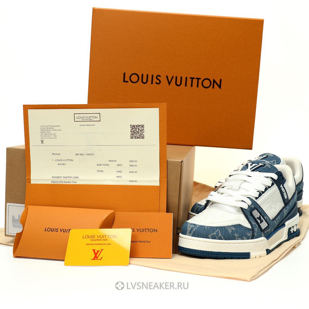 Louis Vuitton LV Trainer "Monogram Denim White Blue" 1A9JGU Sneakers