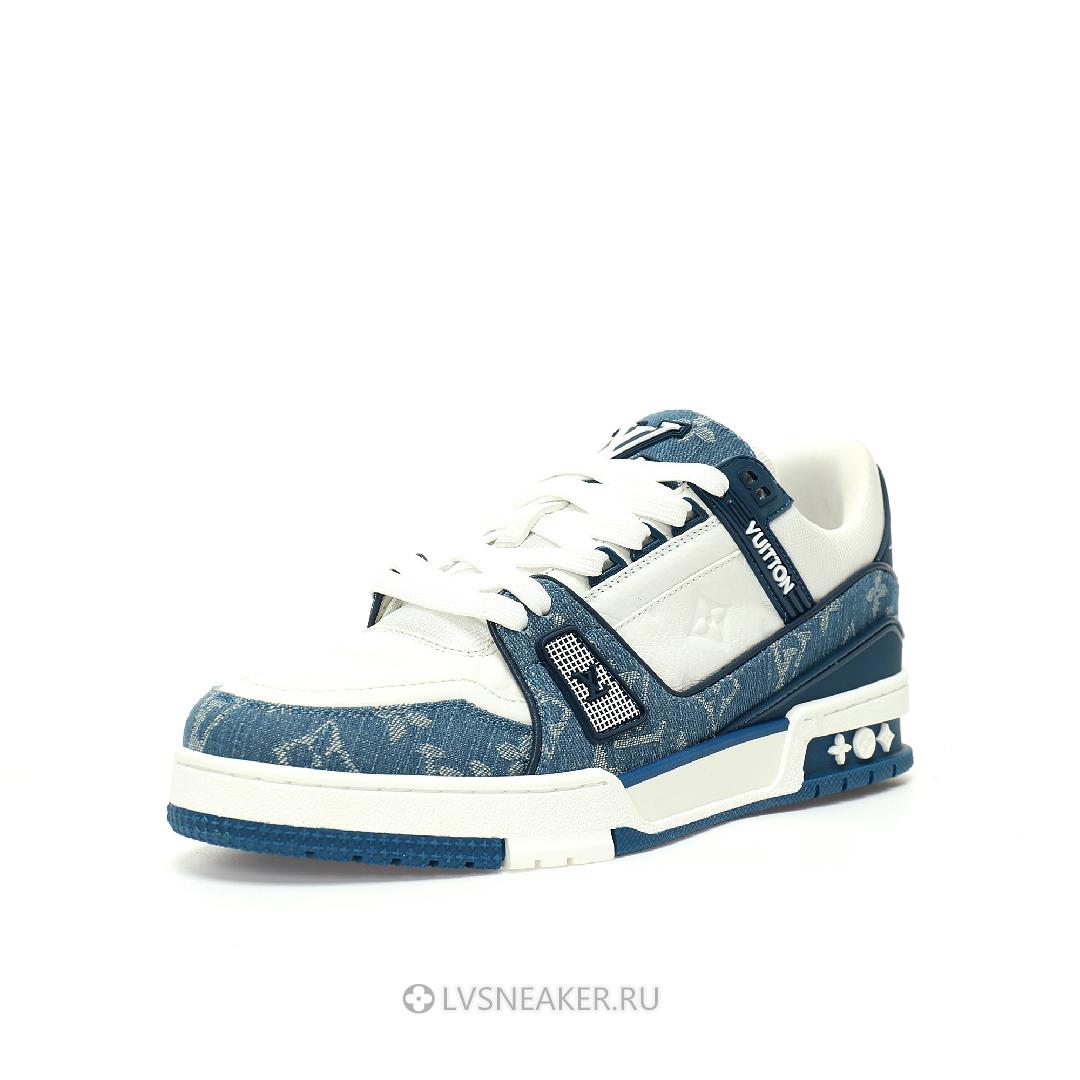 Louis Vuitton LV Trainer "Monogram Denim White Blue" 1A9JGU Sneakers