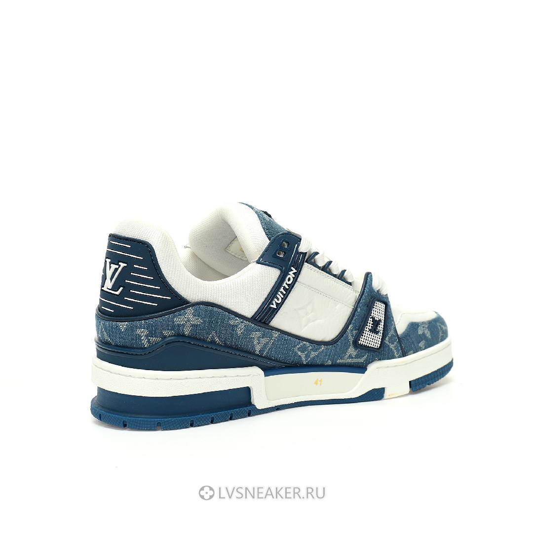 Louis Vuitton LV Trainer "Monogram Denim White Blue" 1A9JGU Sneakers