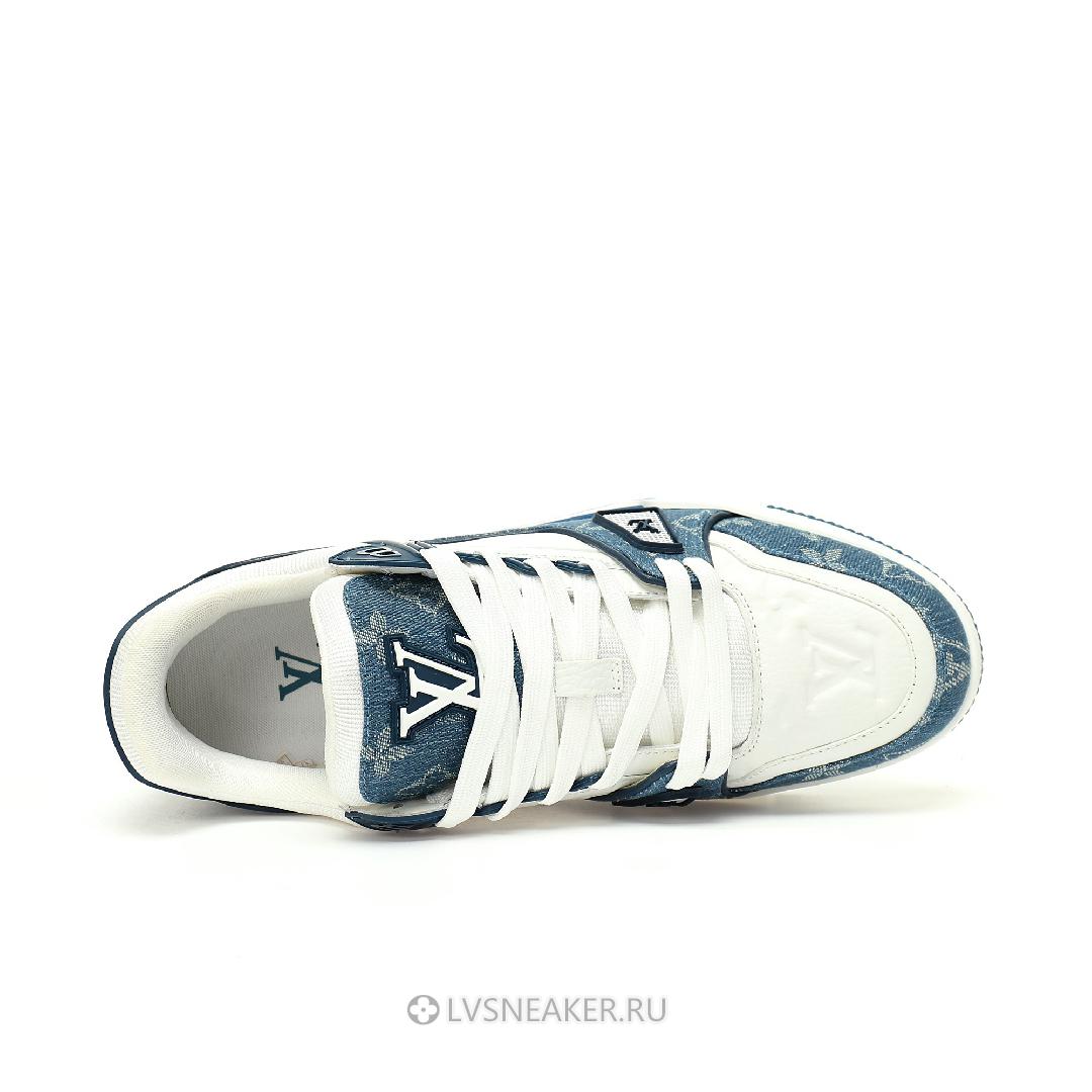 Louis Vuitton LV Trainer "Monogram Denim White Blue" 1A9JGU Sneakers