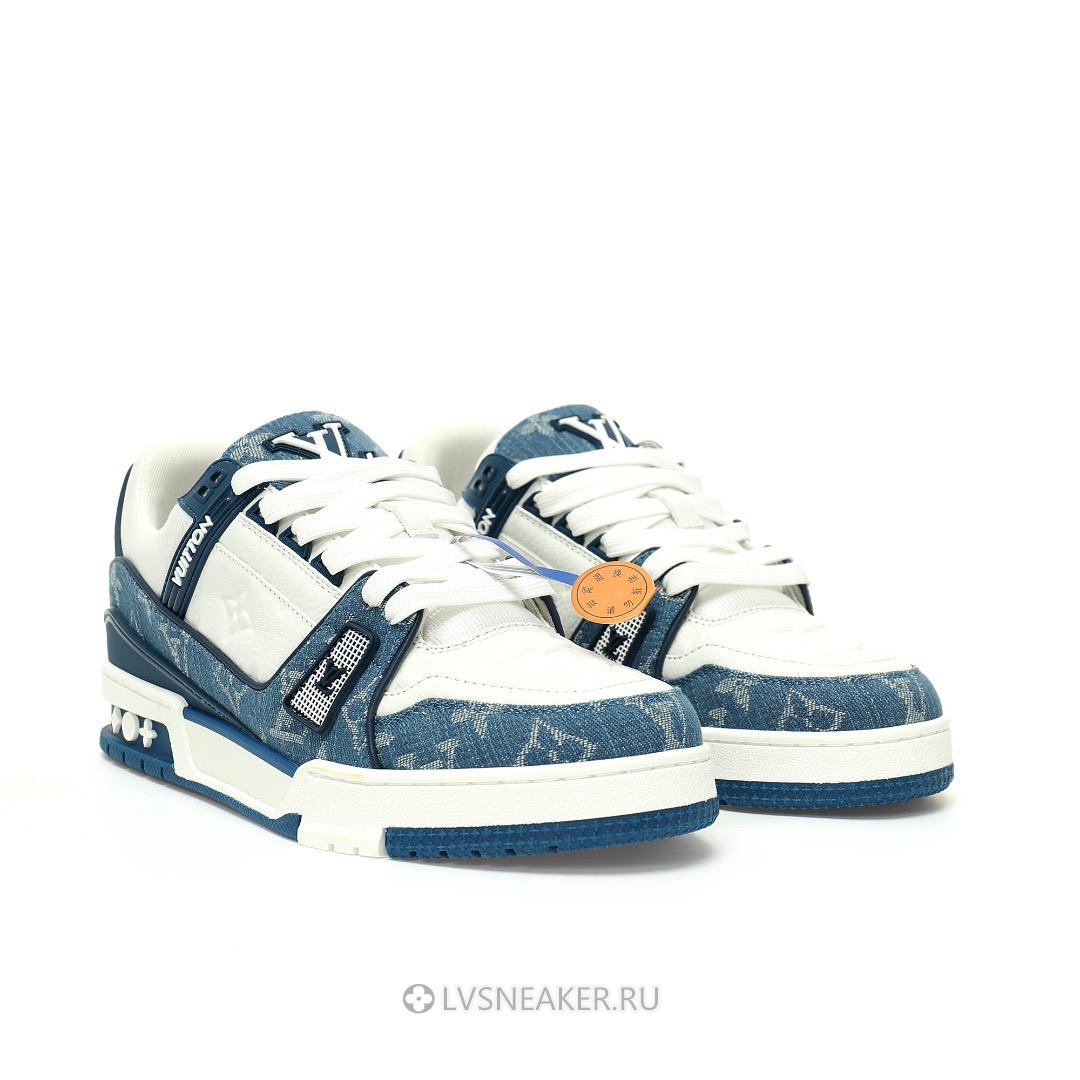 Louis Vuitton LV Trainer "Monogram Denim White Blue" 1A9JGU Sneakers