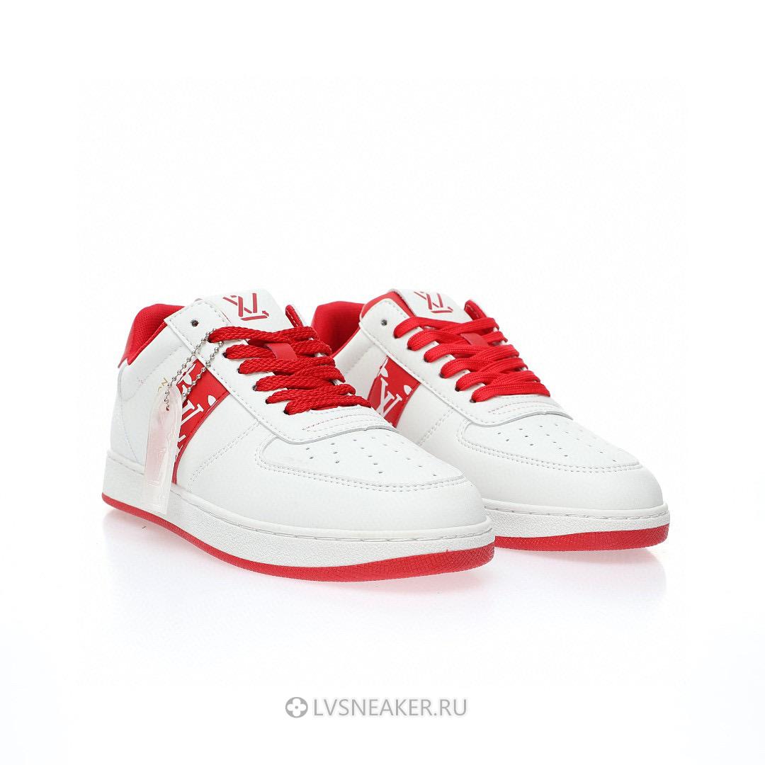 Louis Vuitton LV Rivoli "White with Red Side Monogram Band" 1AAV9J Sneakers