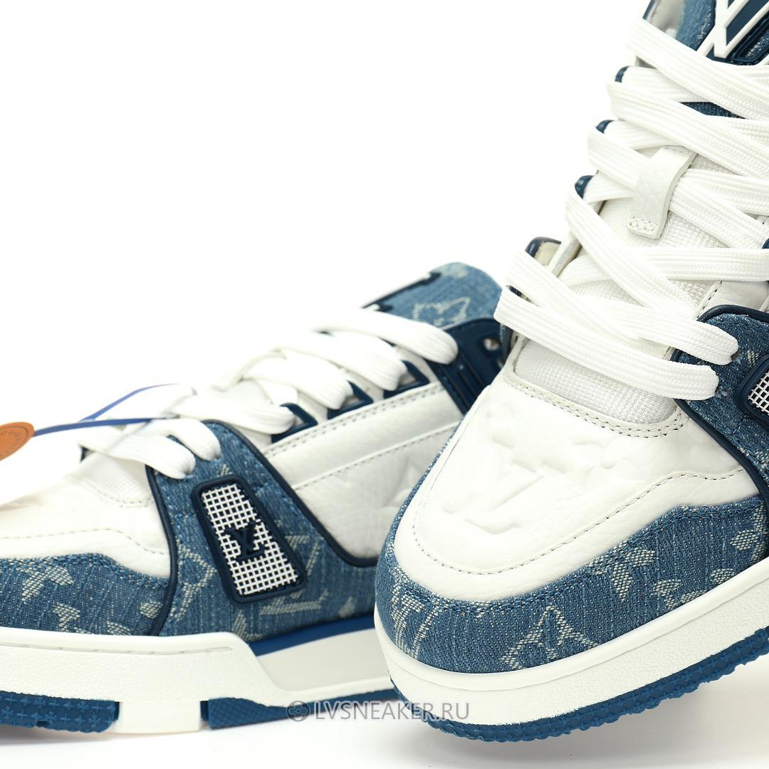 Louis Vuitton LV Trainer "Monogram Denim White Blue" 1A9JGU Sneakers