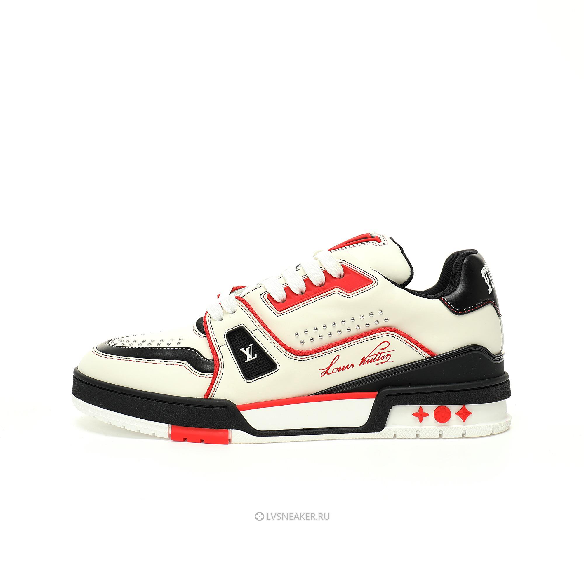Louis Vuitton LV Trainer "Red Black White" 1AD7JR-2 Sneakers