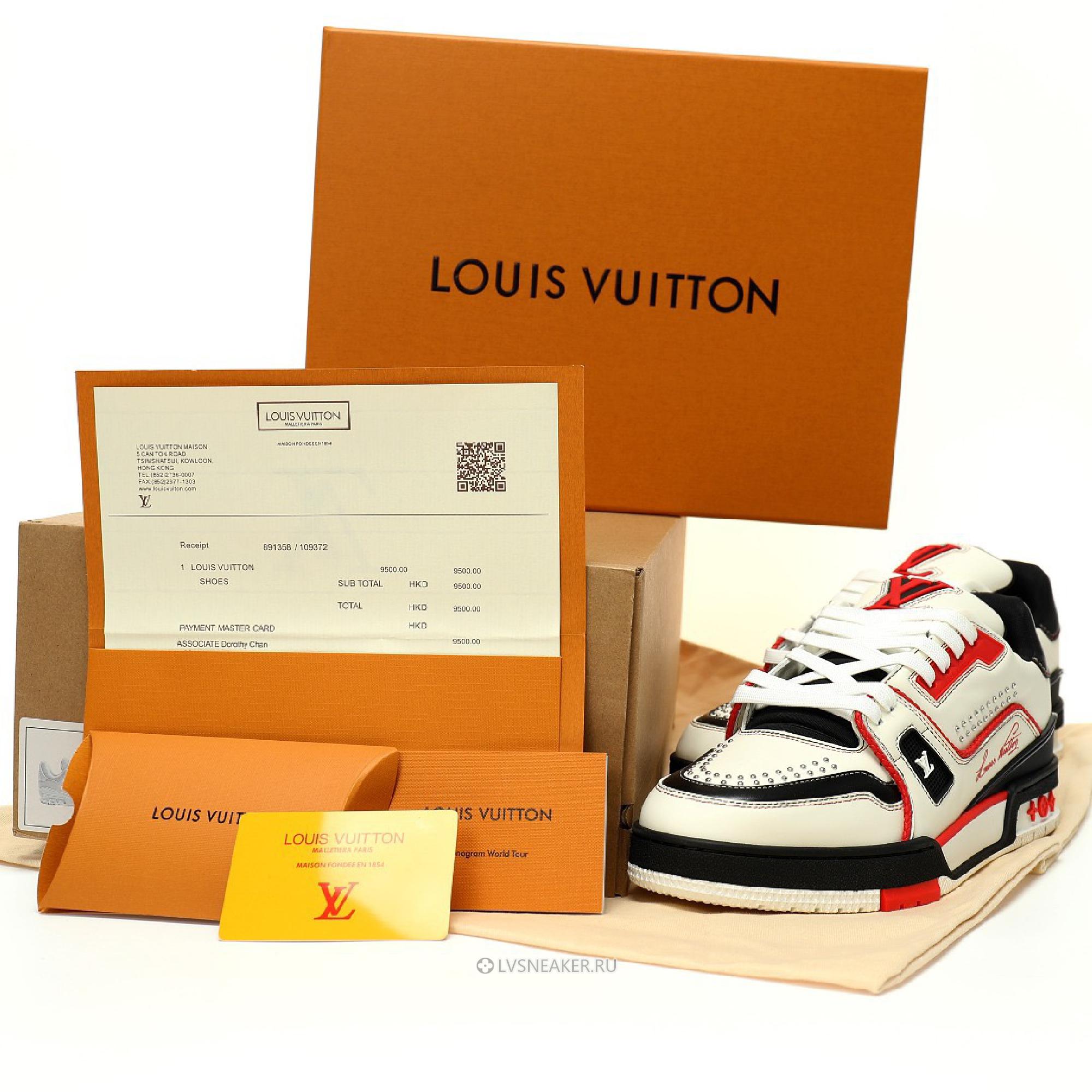 Louis Vuitton LV Trainer "Red Black White" 1AD7JR-2 Sneakers