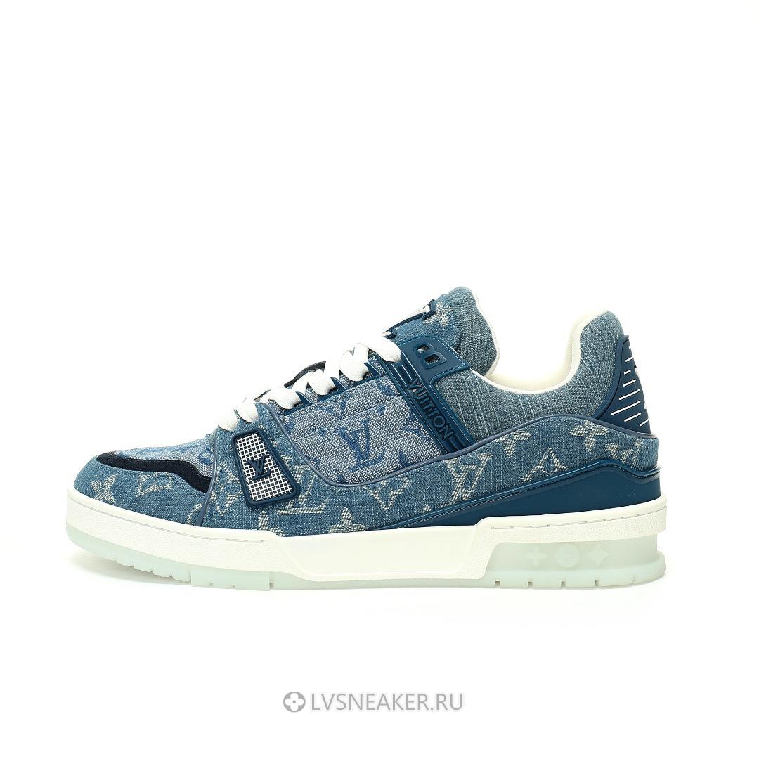 Louis Vuitton LV Trainer "Blue Monogram Denim" 1ADHHX-2 Sneakers