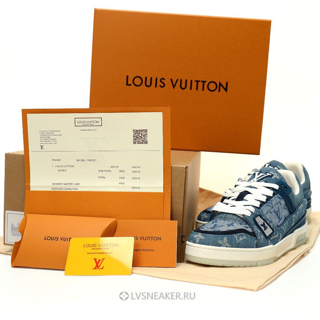 Louis Vuitton LV Trainer "Blue Monogram Denim" 1ADHHX-2 Sneakers