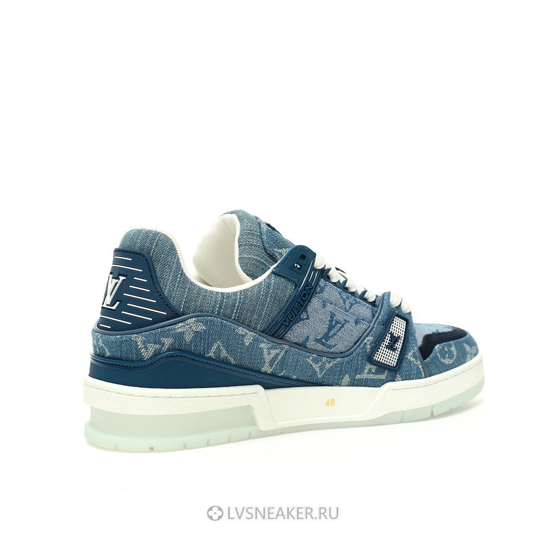Louis Vuitton LV Trainer "Blue Monogram Denim" 1ADHHX-2 Sneakers