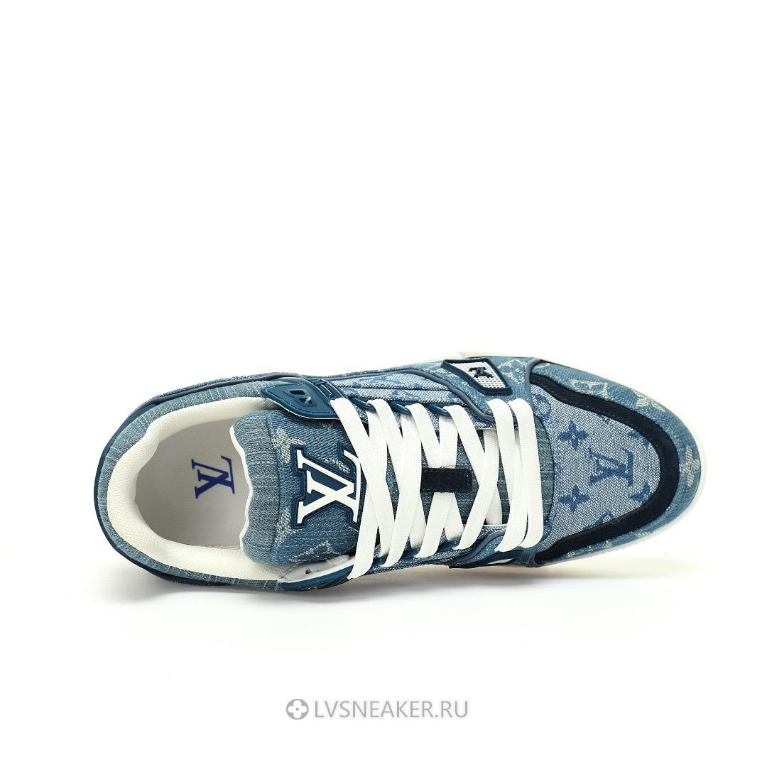 Louis Vuitton LV Trainer "Blue Monogram Denim" 1ADHHX-2 Sneakers
