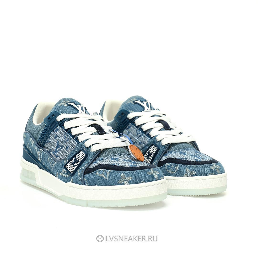 Louis Vuitton LV Trainer "Blue Monogram Denim" 1ADHHX-2 Sneakers