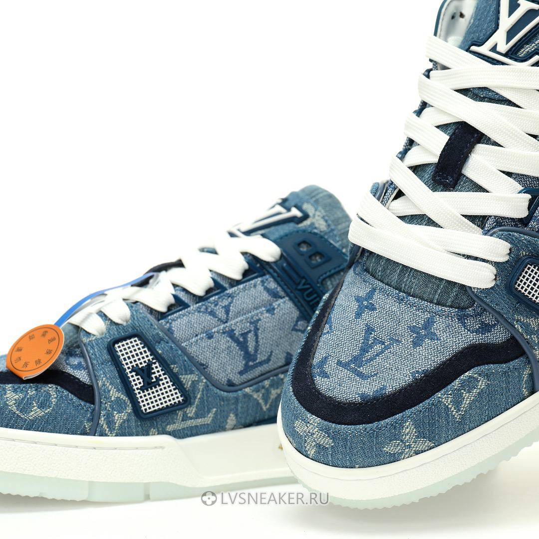 Louis Vuitton LV Trainer "Blue Monogram Denim" 1ADHHX-2 Sneakers