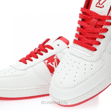 Louis Vuitton LV Rivoli "White with Red Side Monogram Band" 1AAV9J Sneakers