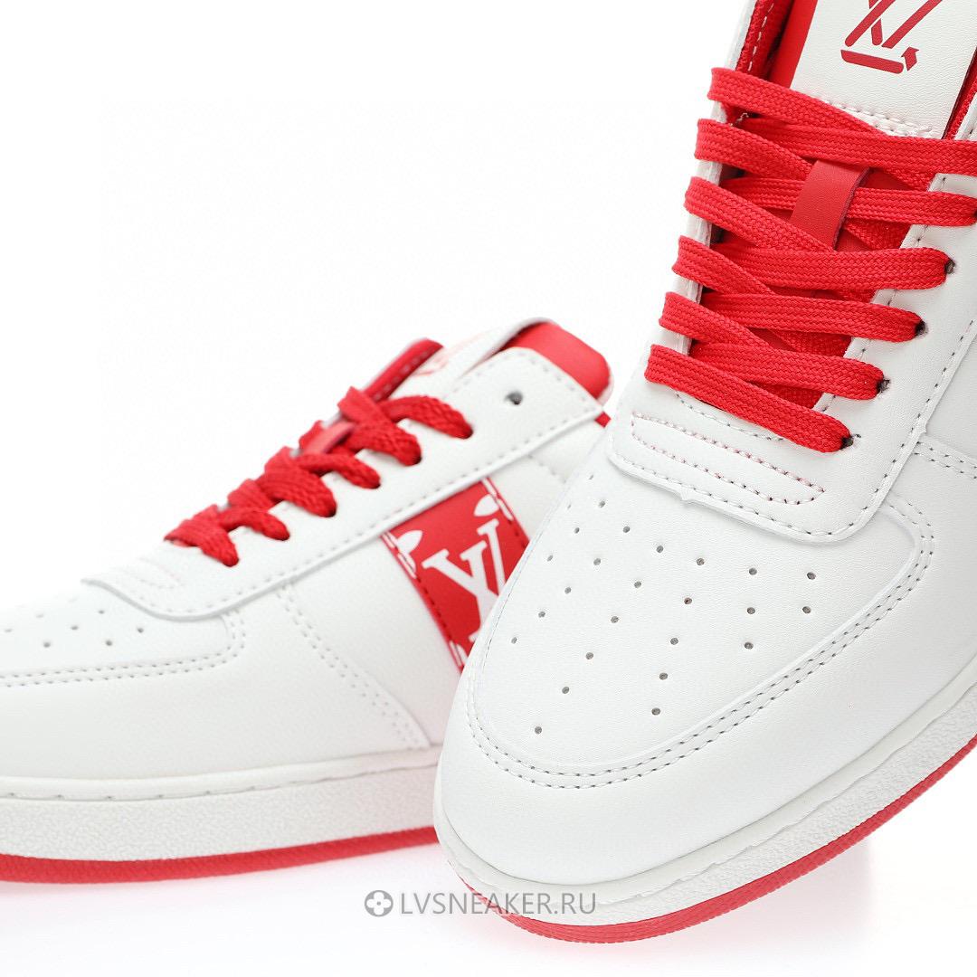 Louis Vuitton LV Rivoli "White with Red Side Monogram Band" 1AAV9J Sneakers