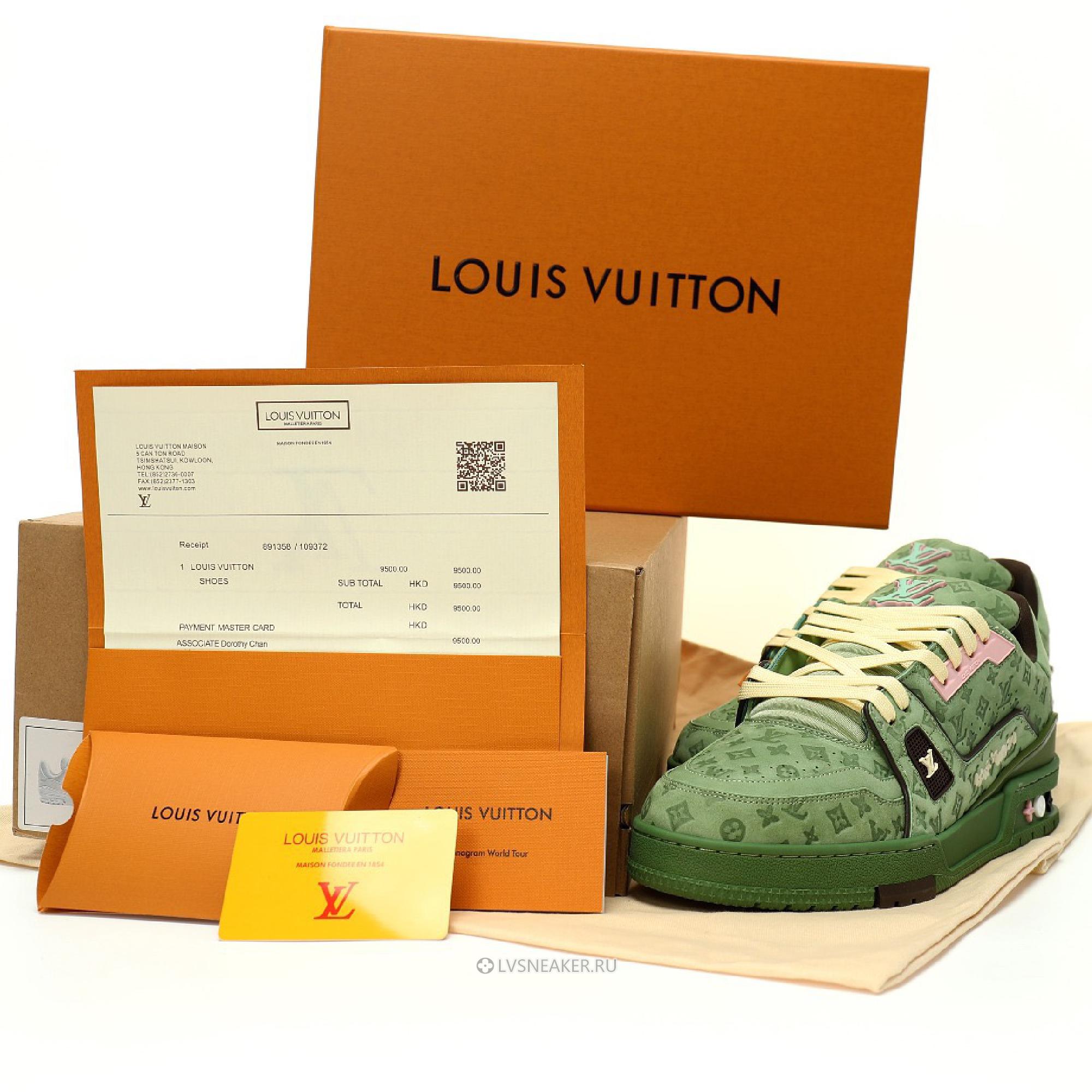 Louis Vuitton LV x Tyler the Creator Trainer "Green" 1ACR6C Sneakers