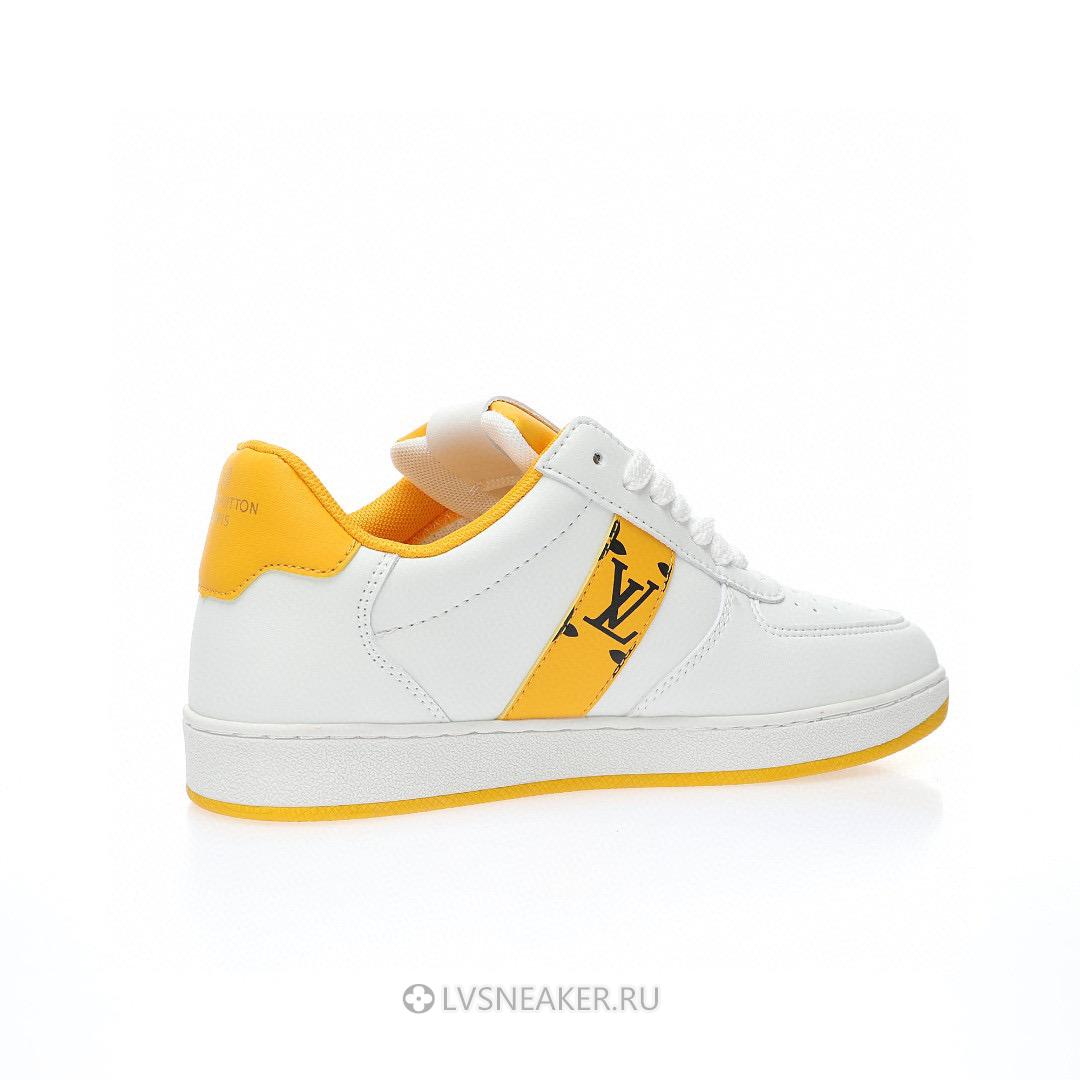 Louis Vuitton LV Rivoli "White with Yellow Side Monogram Band" 1AAV9J-2 Sneakers