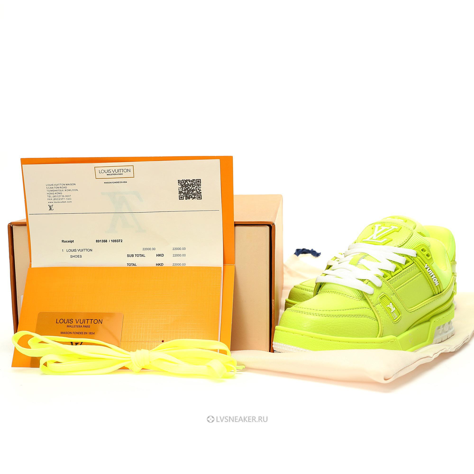 Louis Vuitton LV Trainer "Yellow Neon" 1ADEZN-2 Sneakers