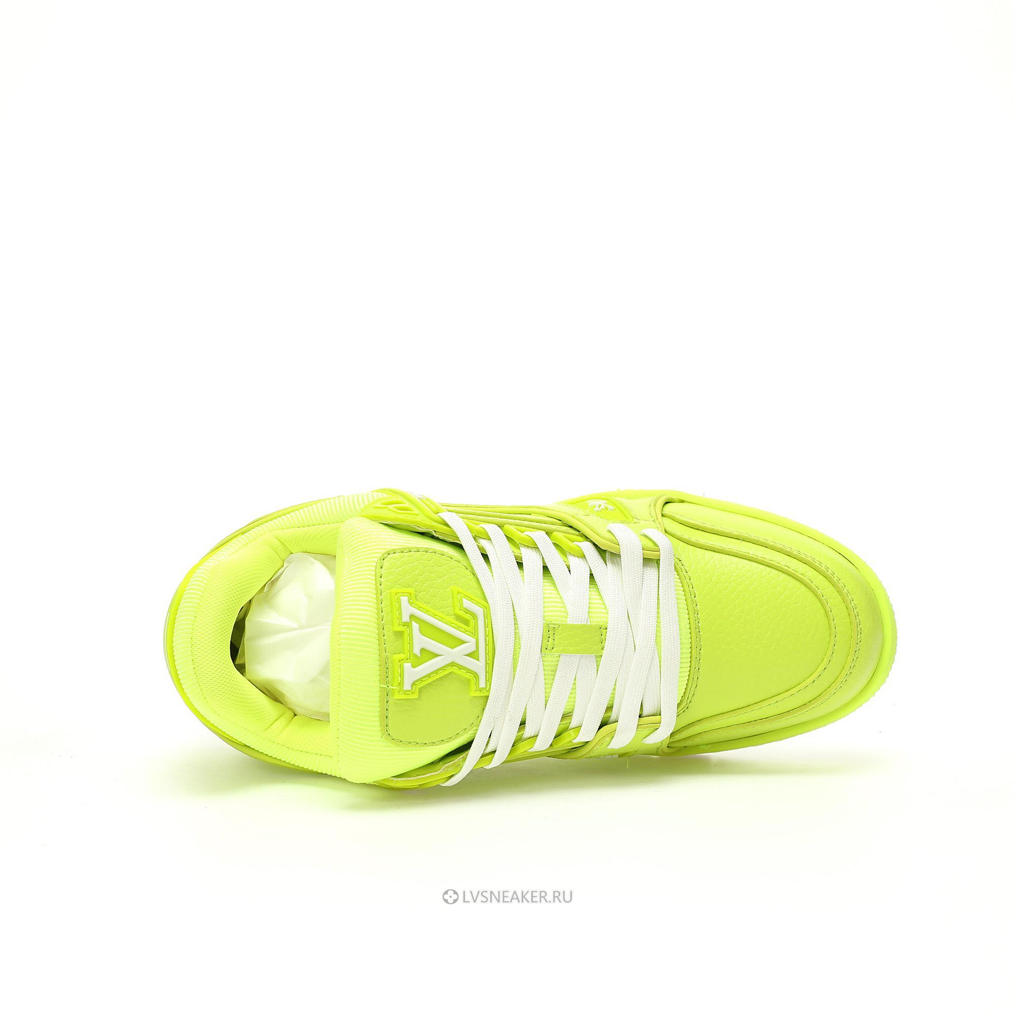 Louis Vuitton LV Trainer "Yellow Neon" 1ADEZN-2 Sneakers