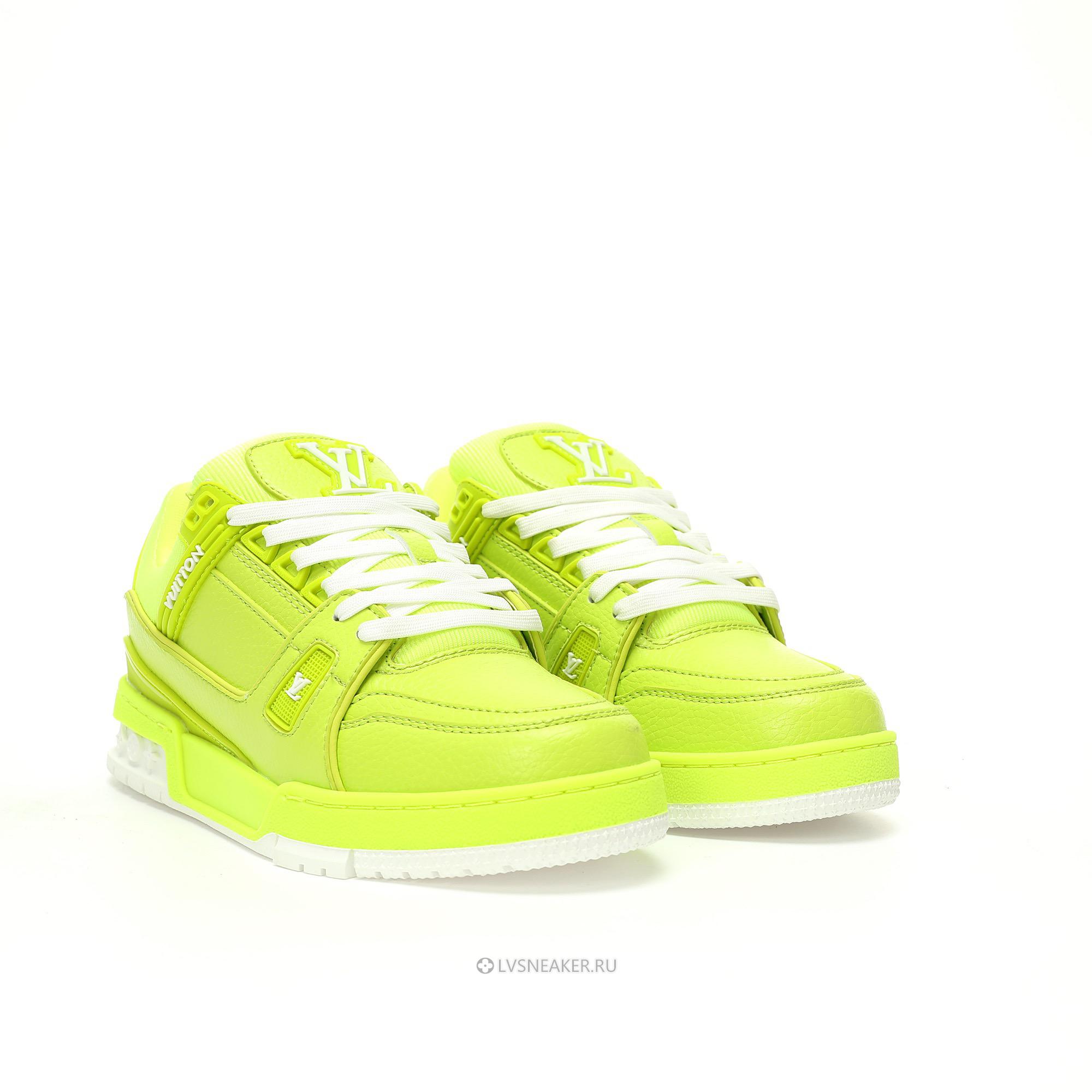 Louis Vuitton LV Trainer "Yellow Neon" 1ADEZN-2 Sneakers