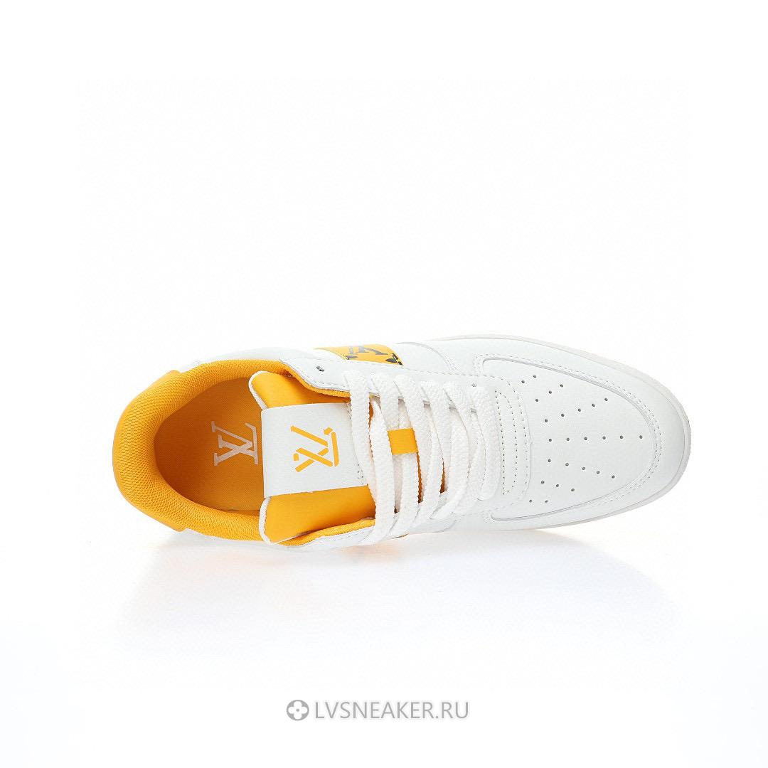 Louis Vuitton LV Rivoli "White with Yellow Side Monogram Band" 1AAV9J-2 Sneakers