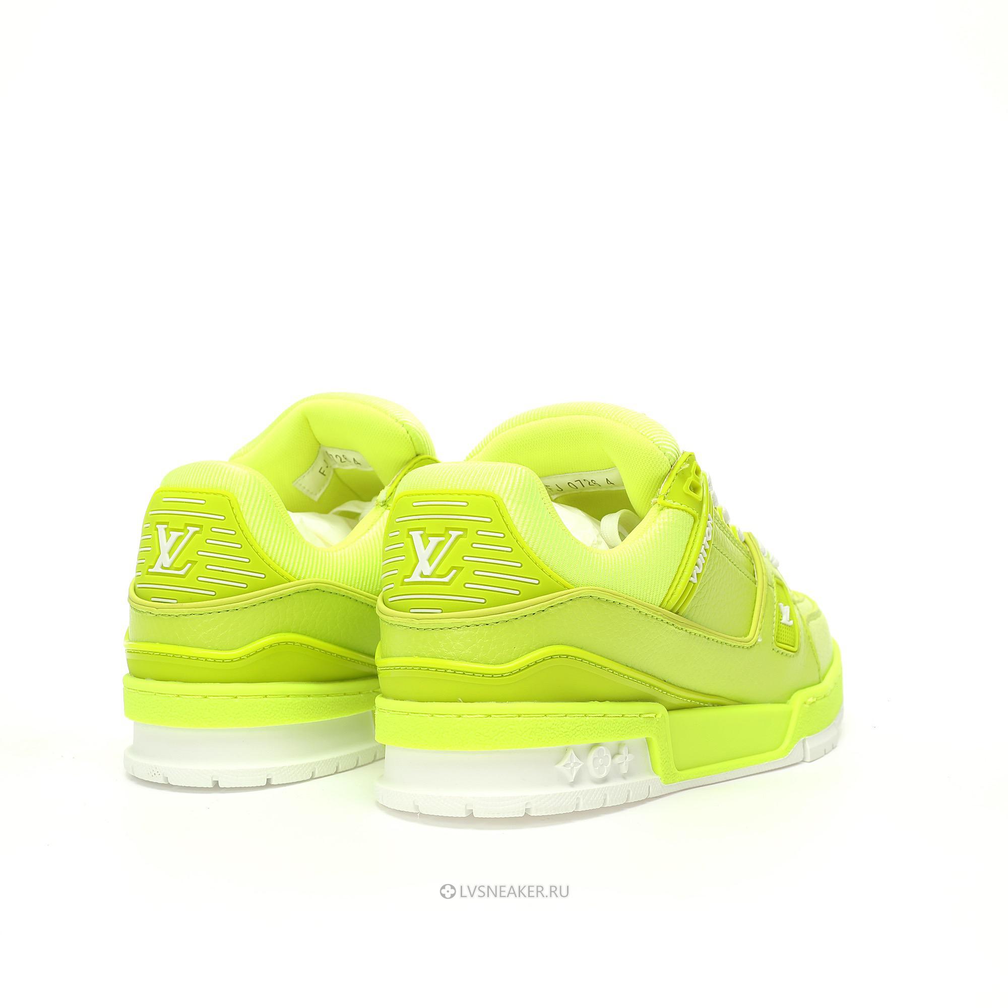 Louis Vuitton LV Trainer "Yellow Neon" 1ADEZN-2 Sneakers
