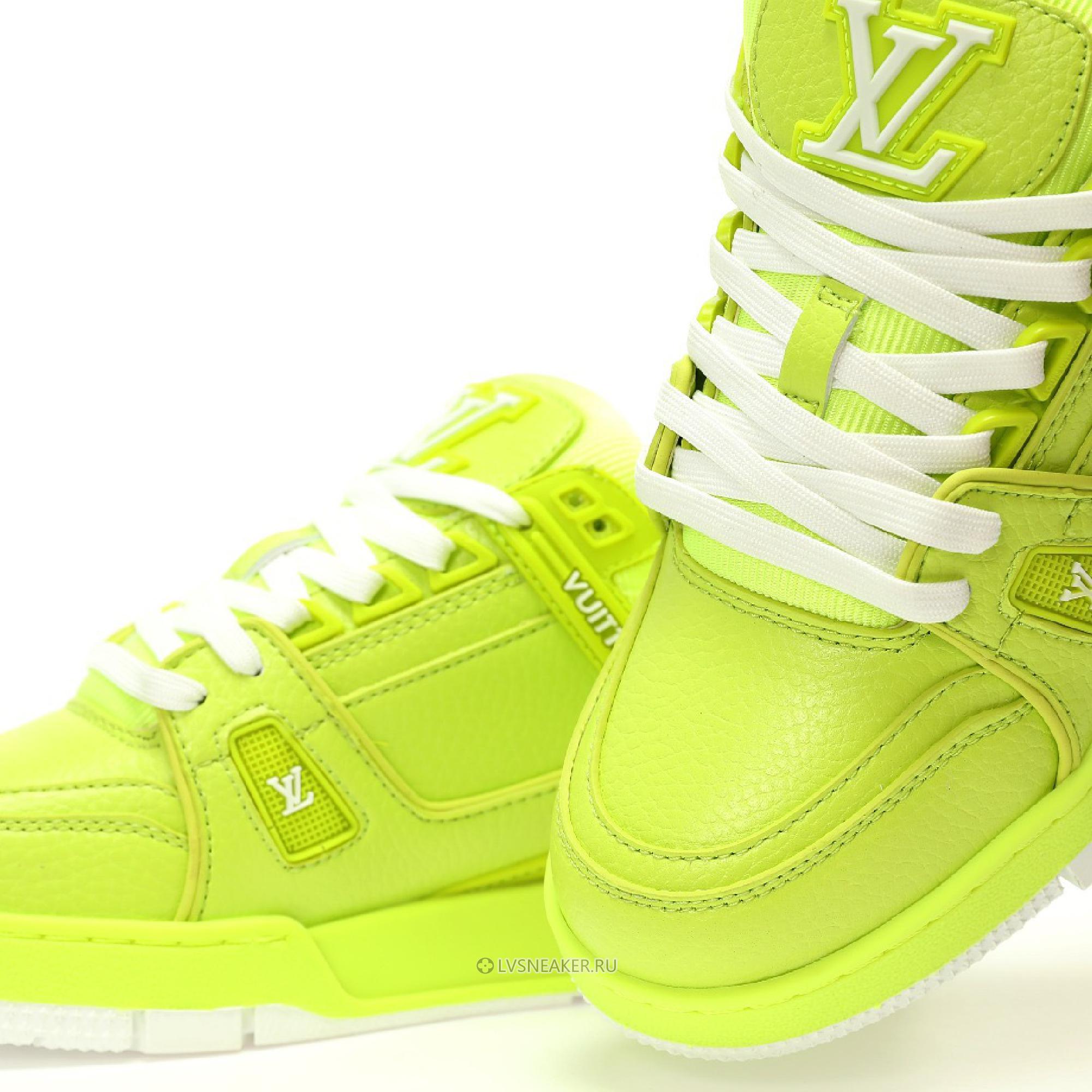 Louis Vuitton LV Trainer "Yellow Neon" 1ADEZN-2 Sneakers