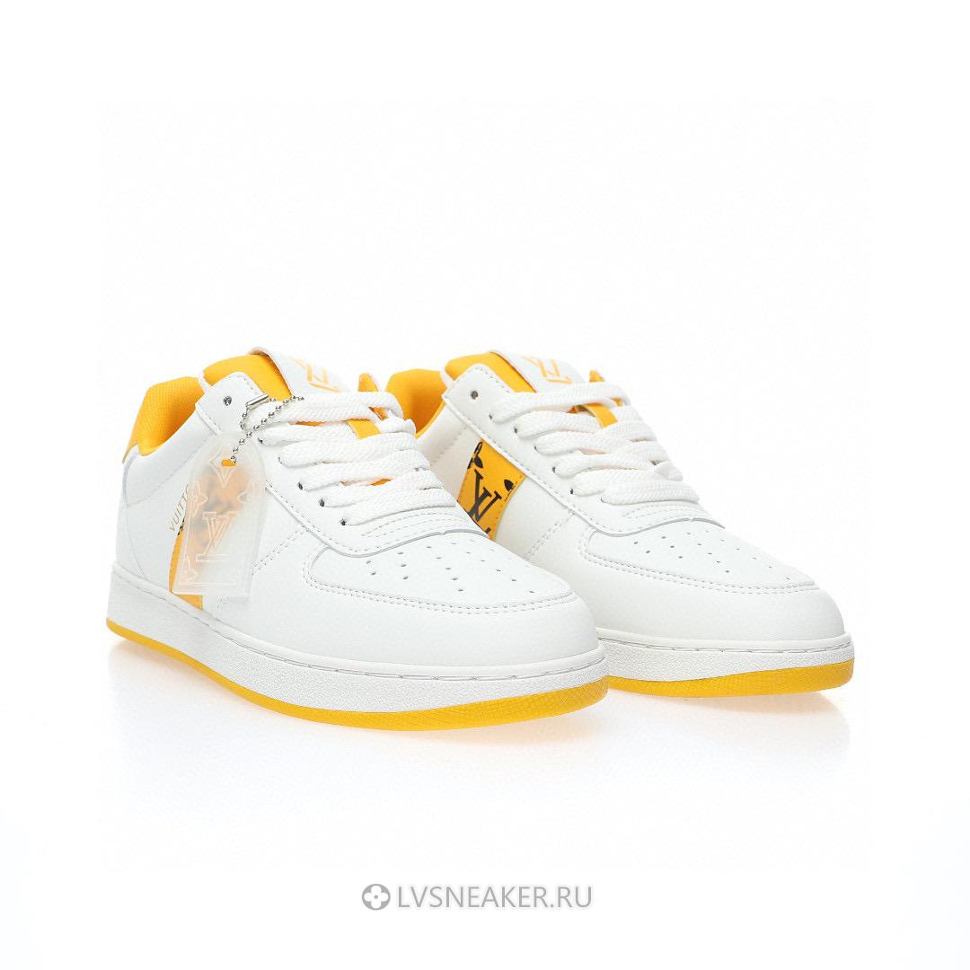 Louis Vuitton LV Rivoli "White with Yellow Side Monogram Band" 1AAV9J-2 Sneakers