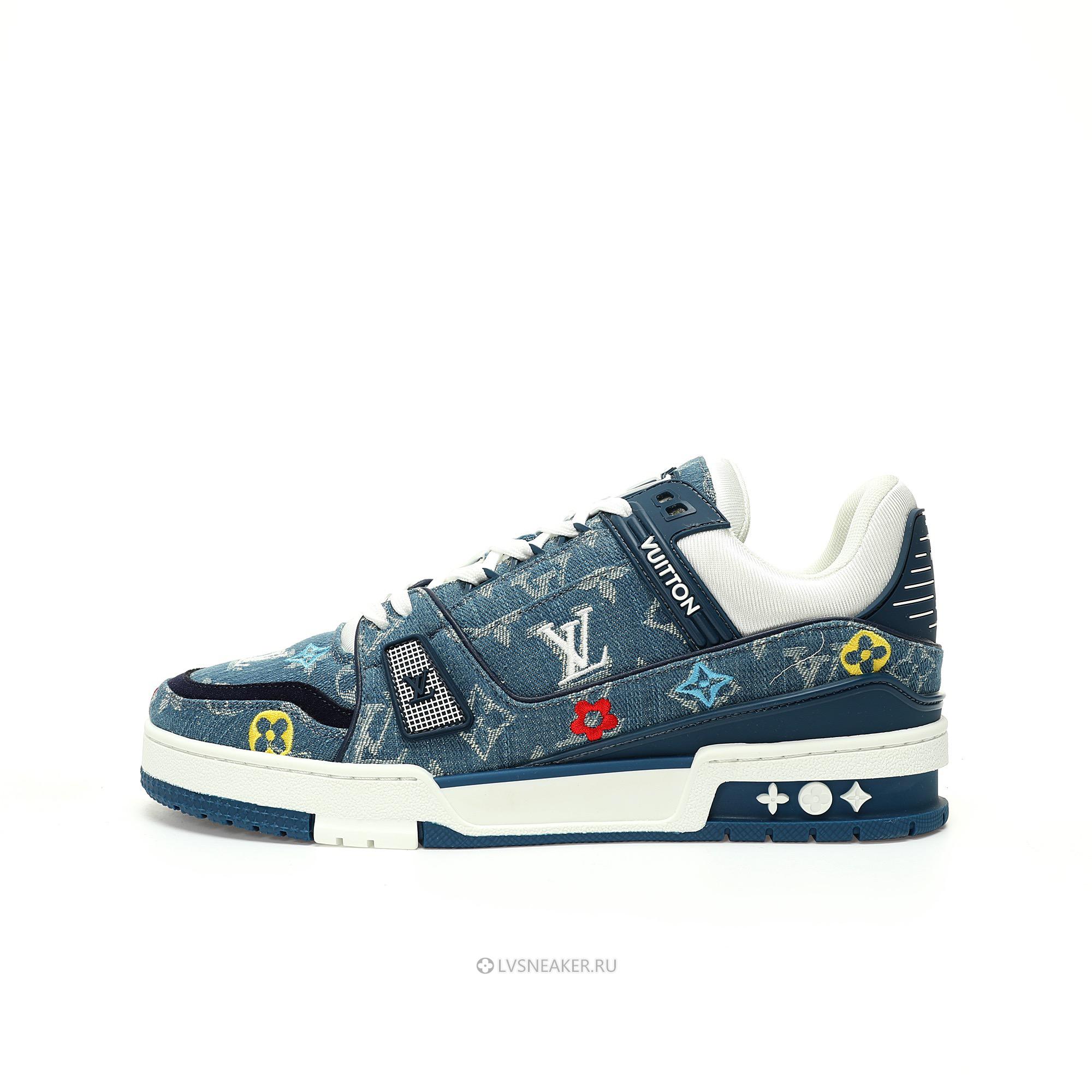 Louis Vuitton LV Trainer "Monogram Denim Print Blue" 1A7S53-2 Sneakers