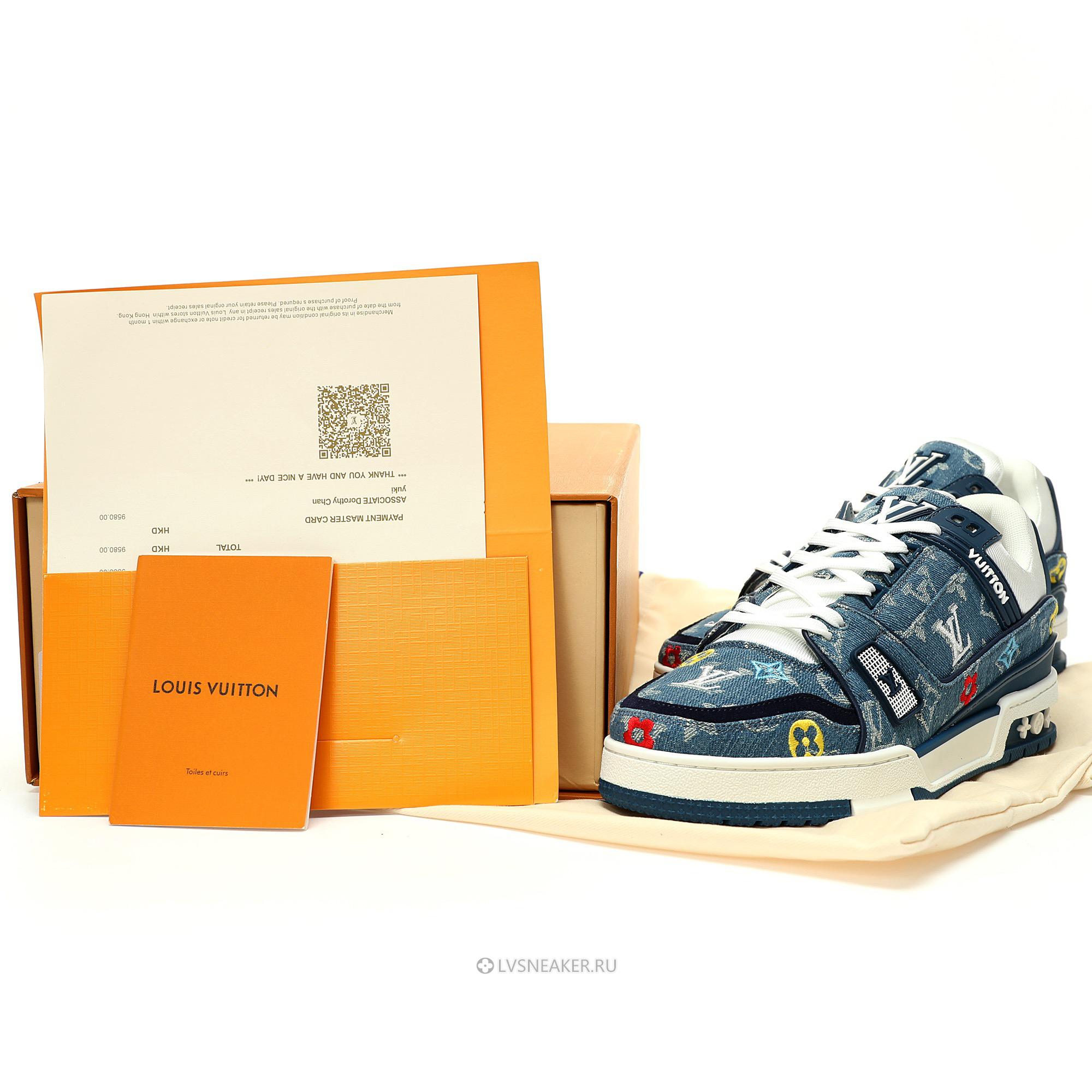 Louis Vuitton LV Trainer "Monogram Denim Print Blue" 1A7S53-2 Sneakers