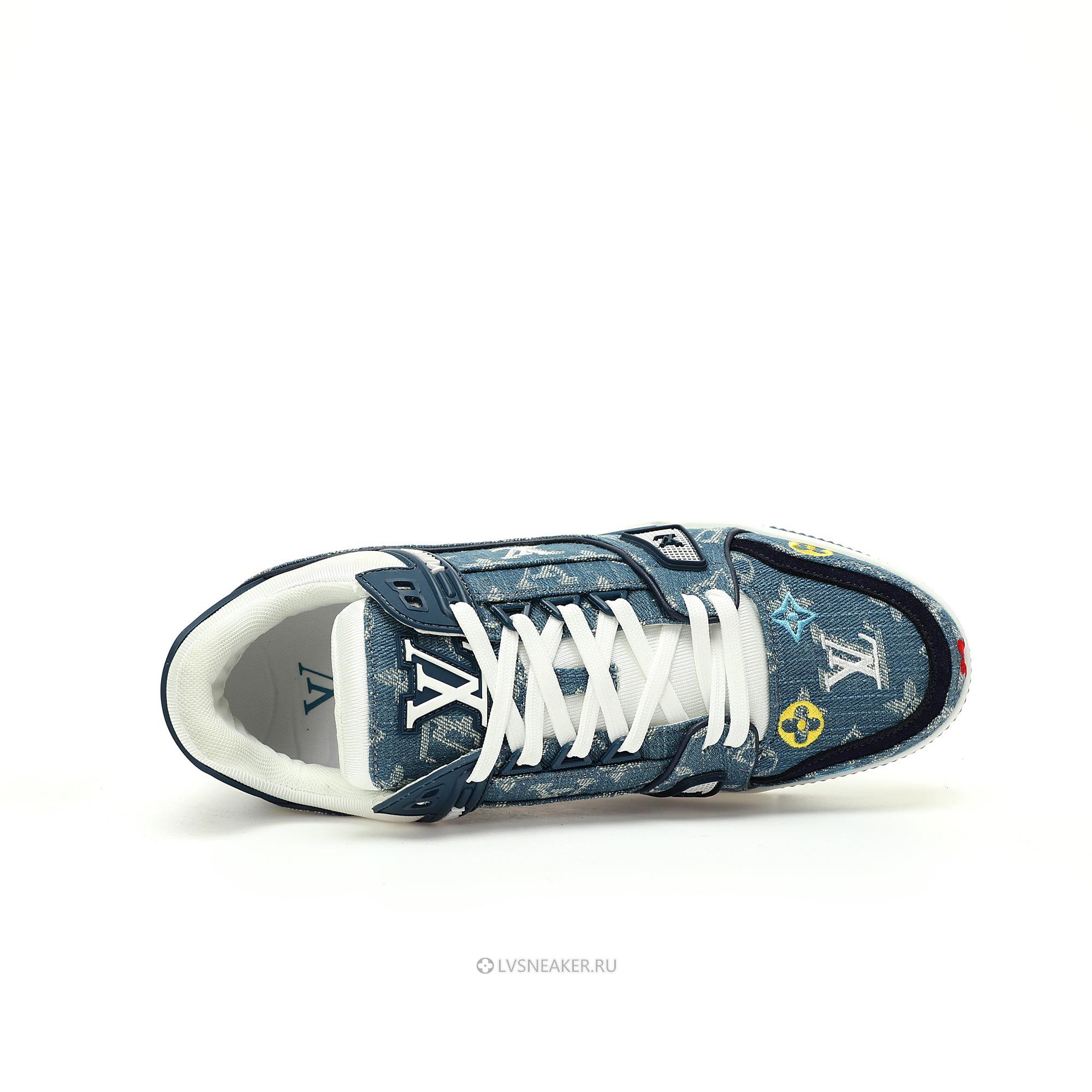 Louis Vuitton LV Trainer "Monogram Denim Print Blue" 1A7S53-2 Sneakers