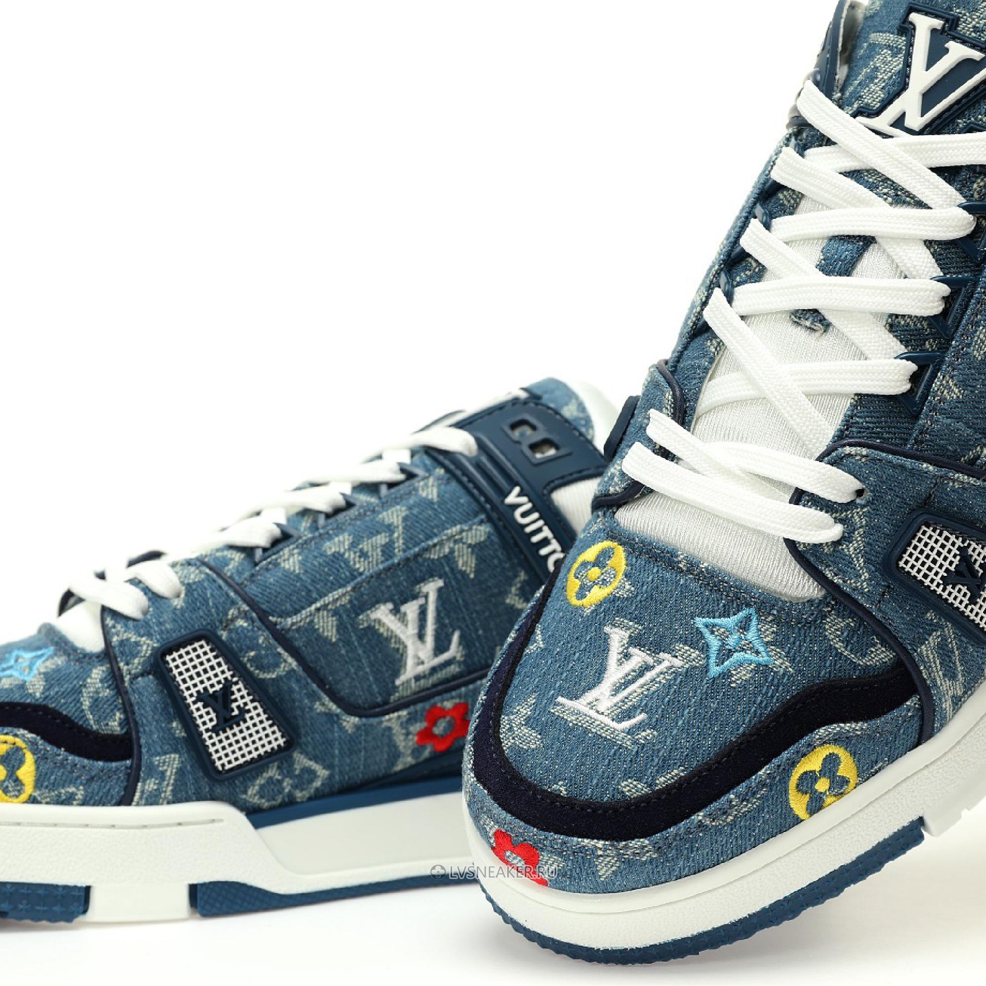 Louis Vuitton LV Trainer "Monogram Denim Print Blue" 1A7S53-2 Sneakers