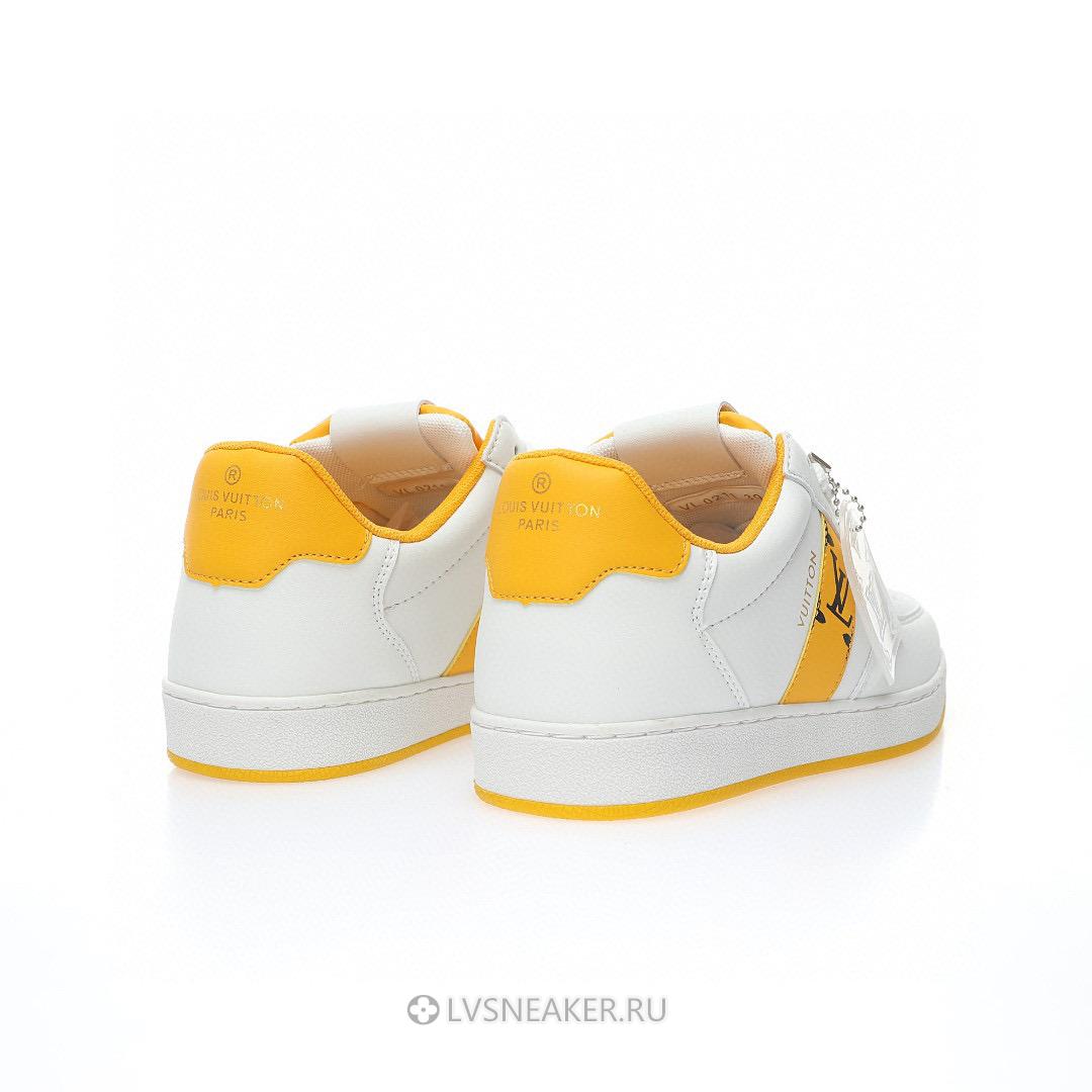 Louis Vuitton LV Rivoli "White with Yellow Side Monogram Band" 1AAV9J-2 Sneakers