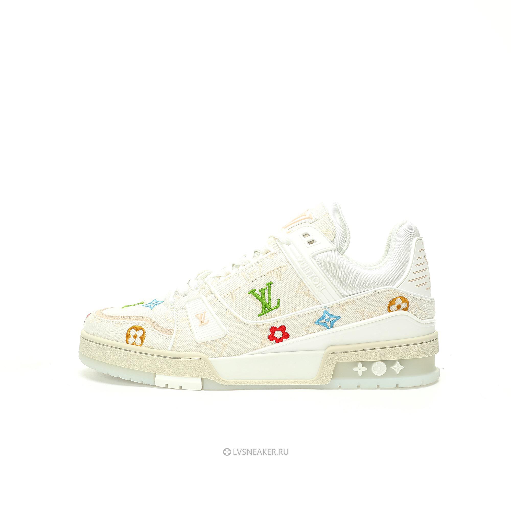 Louis Vuitton LV Trainer "Monogram Denim Print Beige" 1A7S53-3 Sneakers