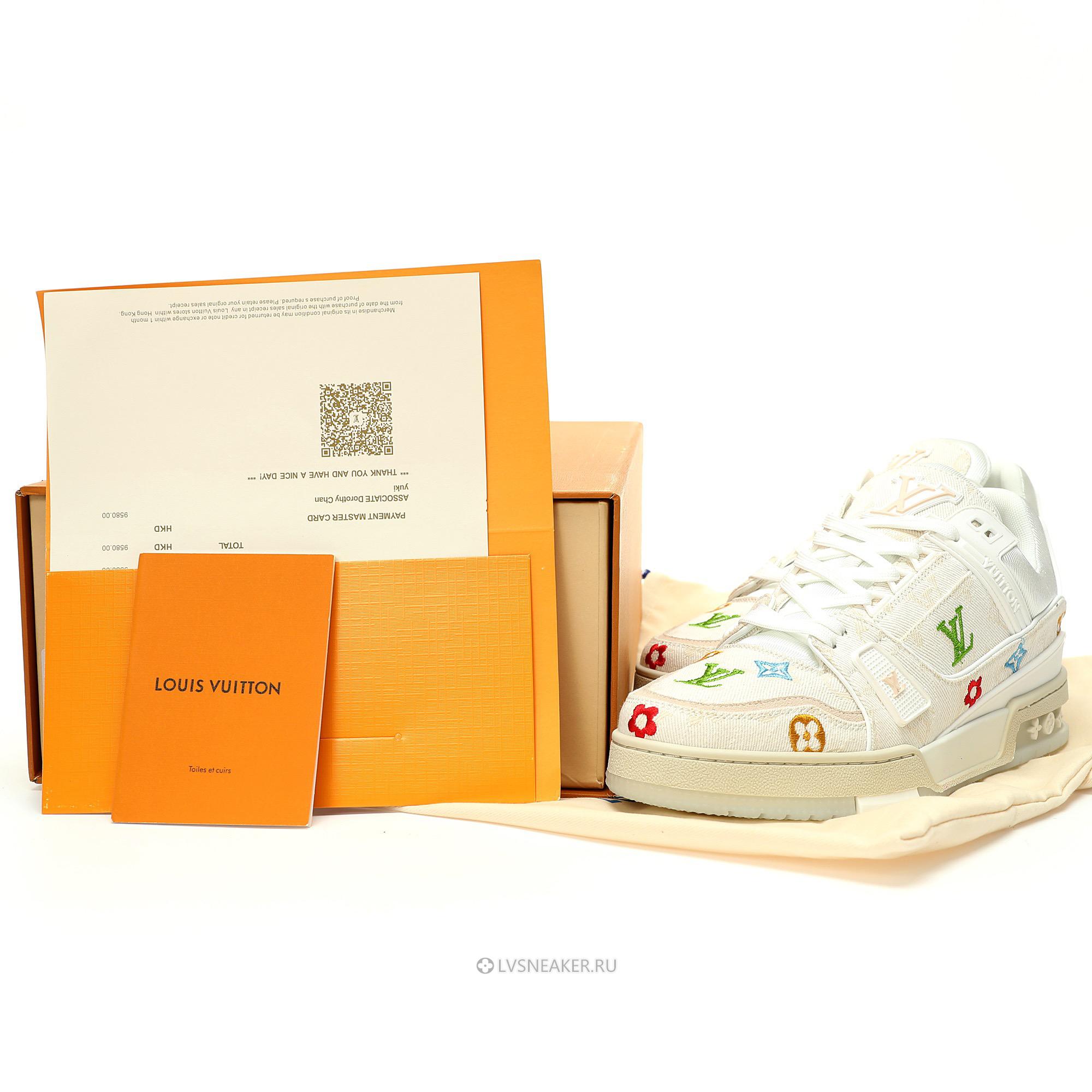 Louis Vuitton LV Trainer "Monogram Denim Print Beige" 1A7S53-3 Sneakers