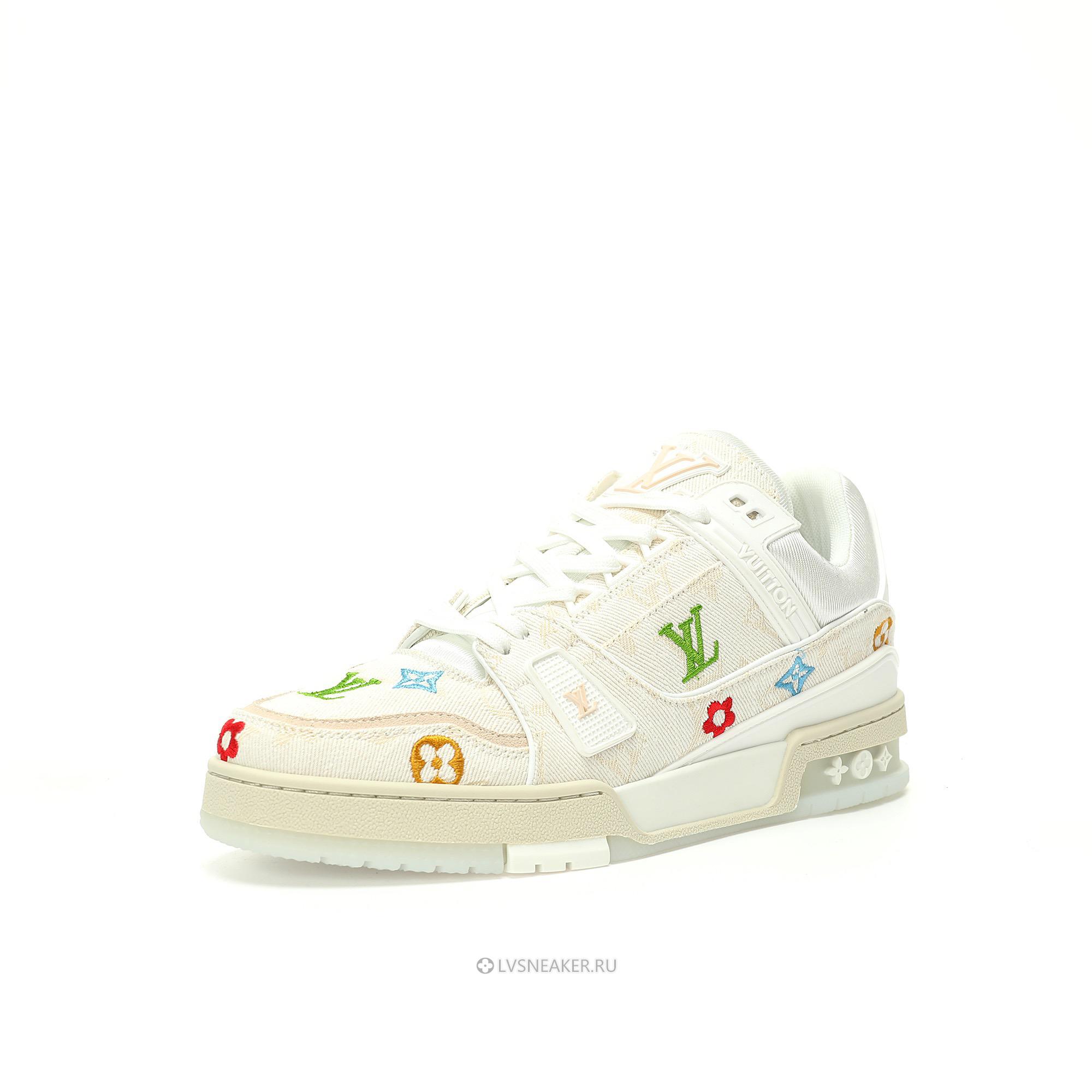 Louis Vuitton LV Trainer "Monogram Denim Print Beige" 1A7S53-3 Sneakers