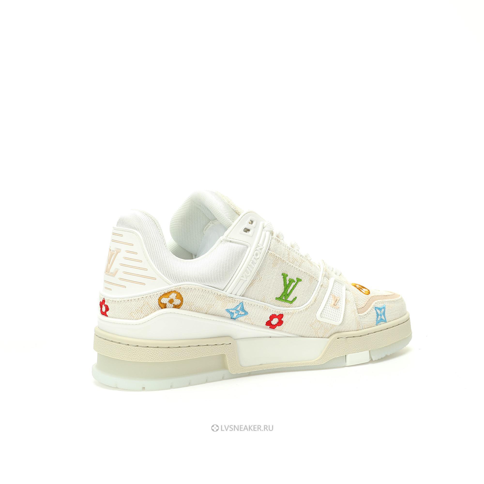 Louis Vuitton LV Trainer "Monogram Denim Print Beige" 1A7S53-3 Sneakers