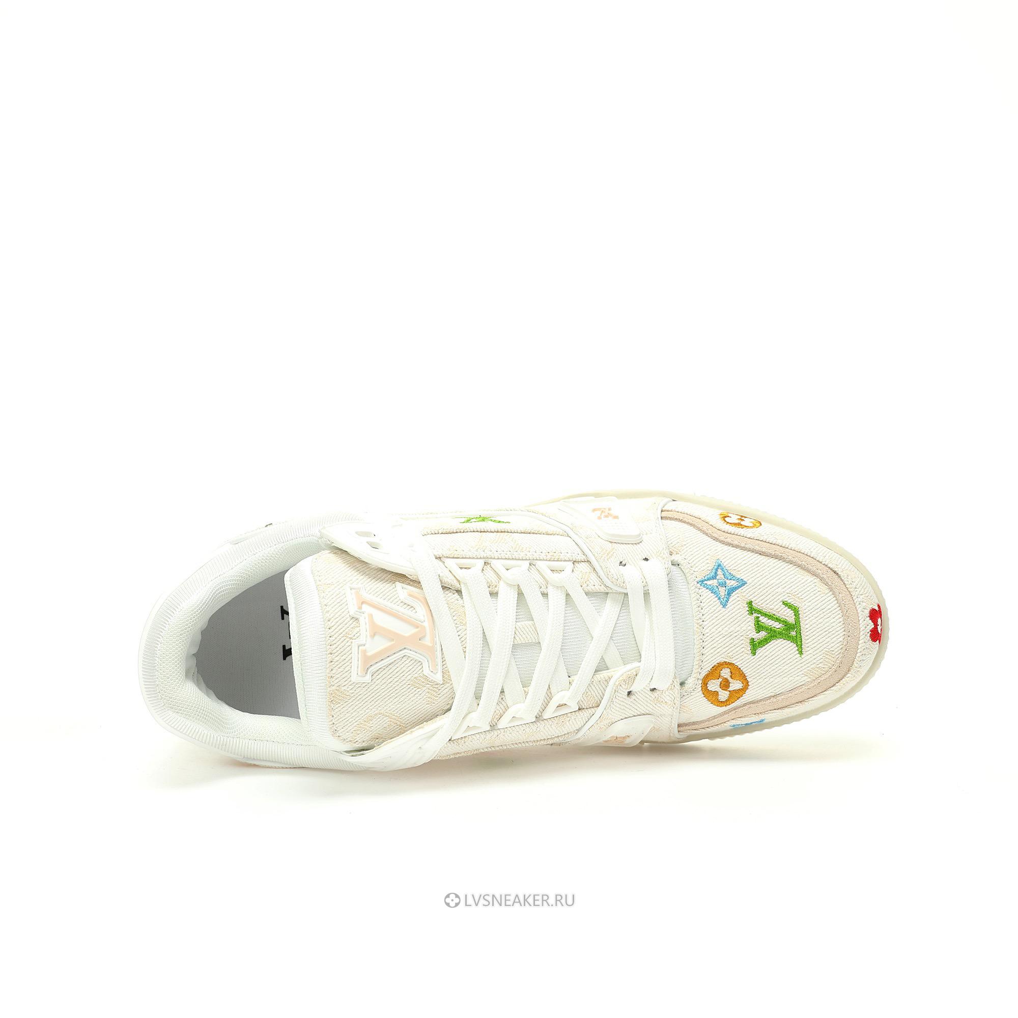 Louis Vuitton LV Trainer "Monogram Denim Print Beige" 1A7S53-3 Sneakers
