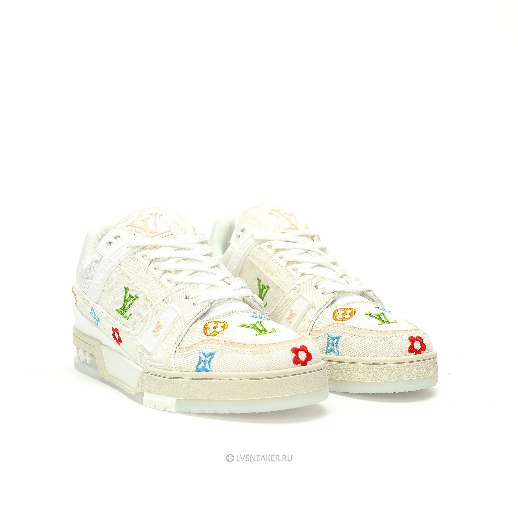 Louis Vuitton LV Trainer "Monogram Denim Print Beige" 1A7S53-3 Sneakers