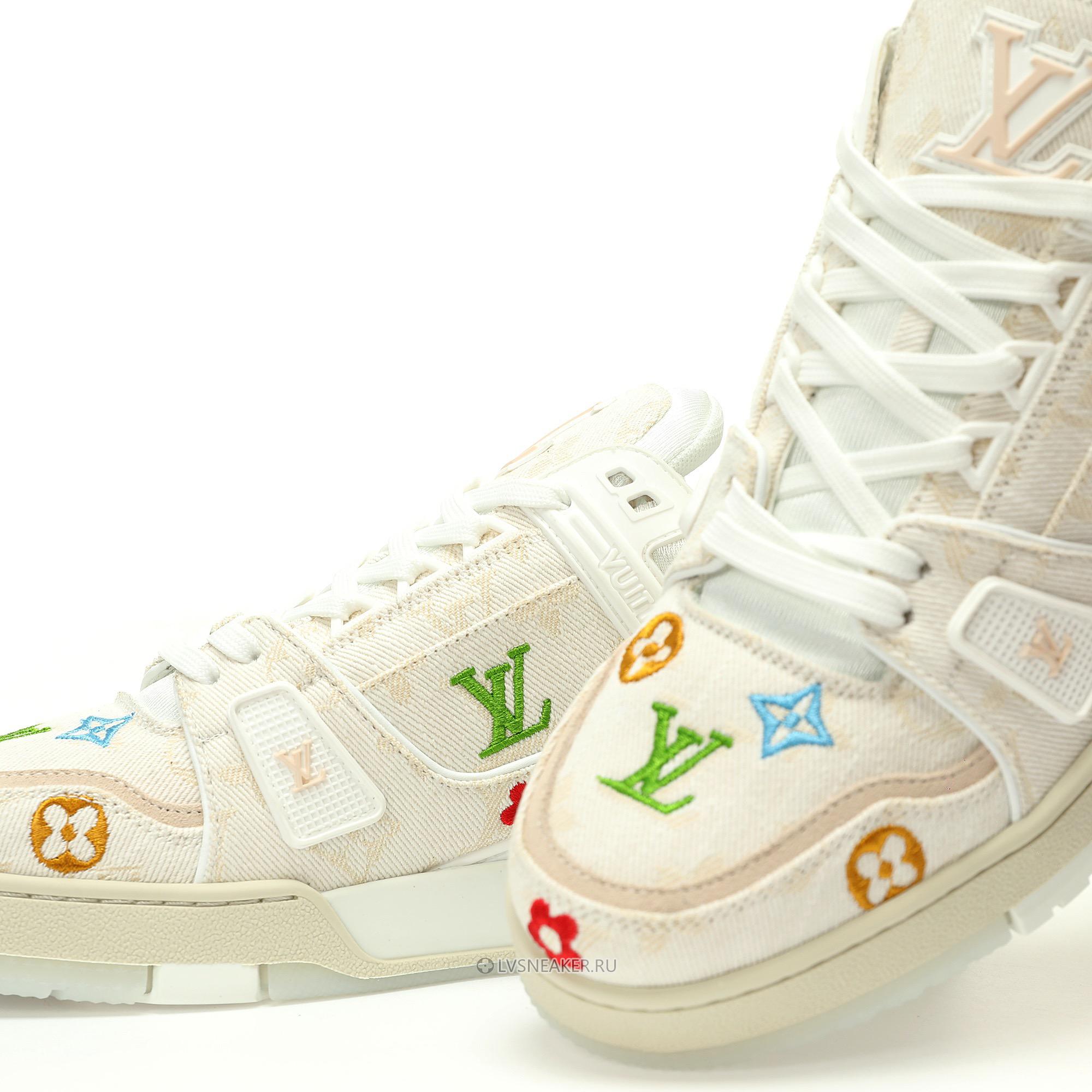 Louis Vuitton LV Trainer "Monogram Denim Print Beige" 1A7S53-3 Sneakers