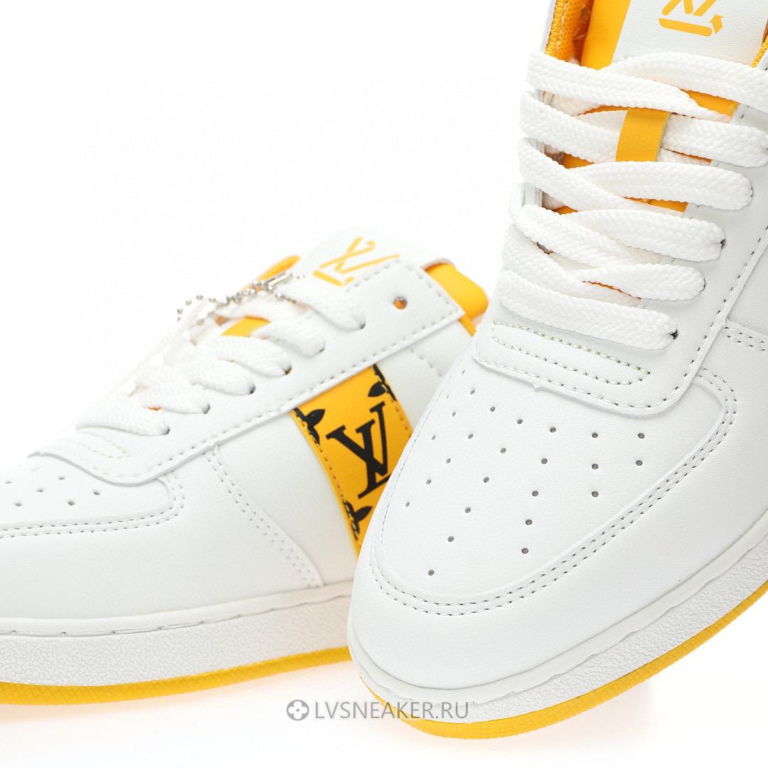 Louis Vuitton LV Rivoli "White with Yellow Side Monogram Band" 1AAV9J-2 Sneakers