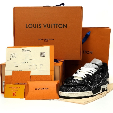 Louis Vuitton LV Trainer "Black Damier 3D Denim" 1AD6E3 Sneakers