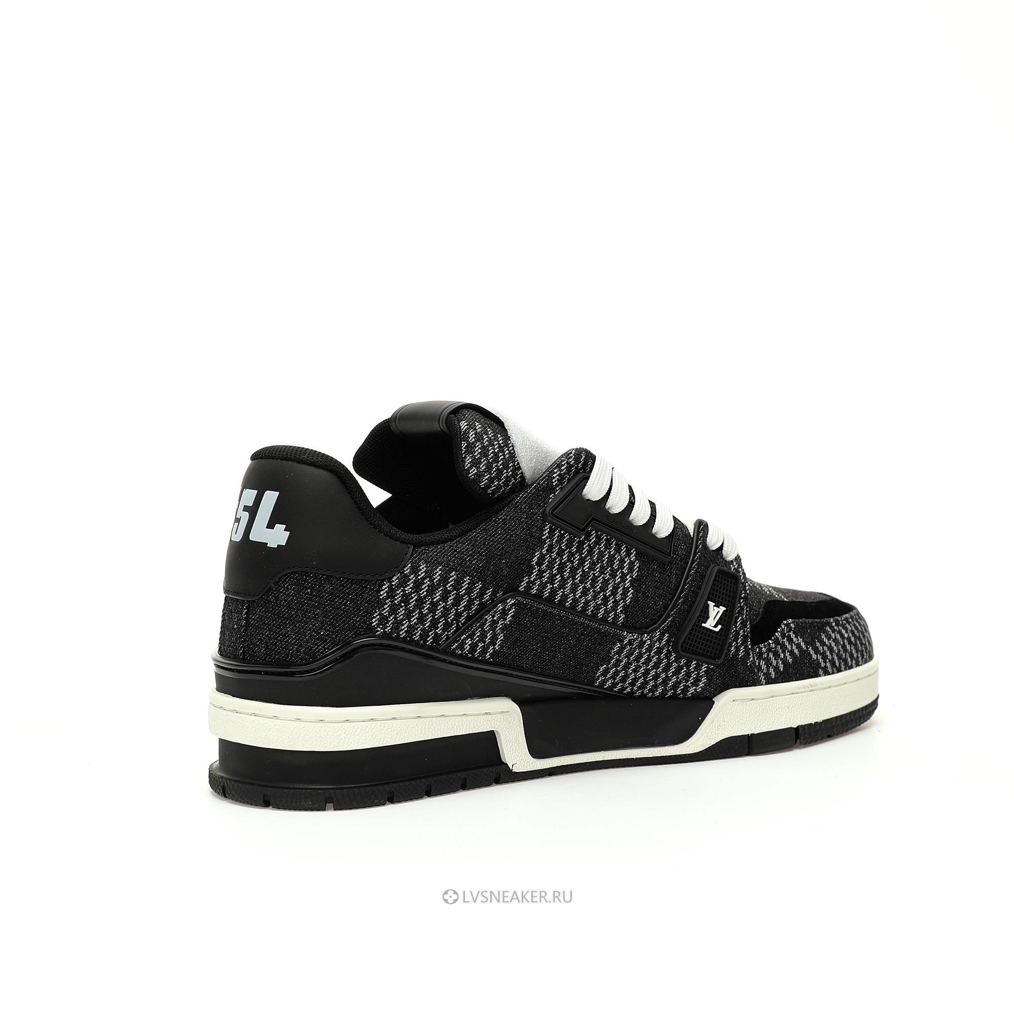 Louis Vuitton LV Trainer "Black Damier 3D Denim" 1AD6E3 Sneakers