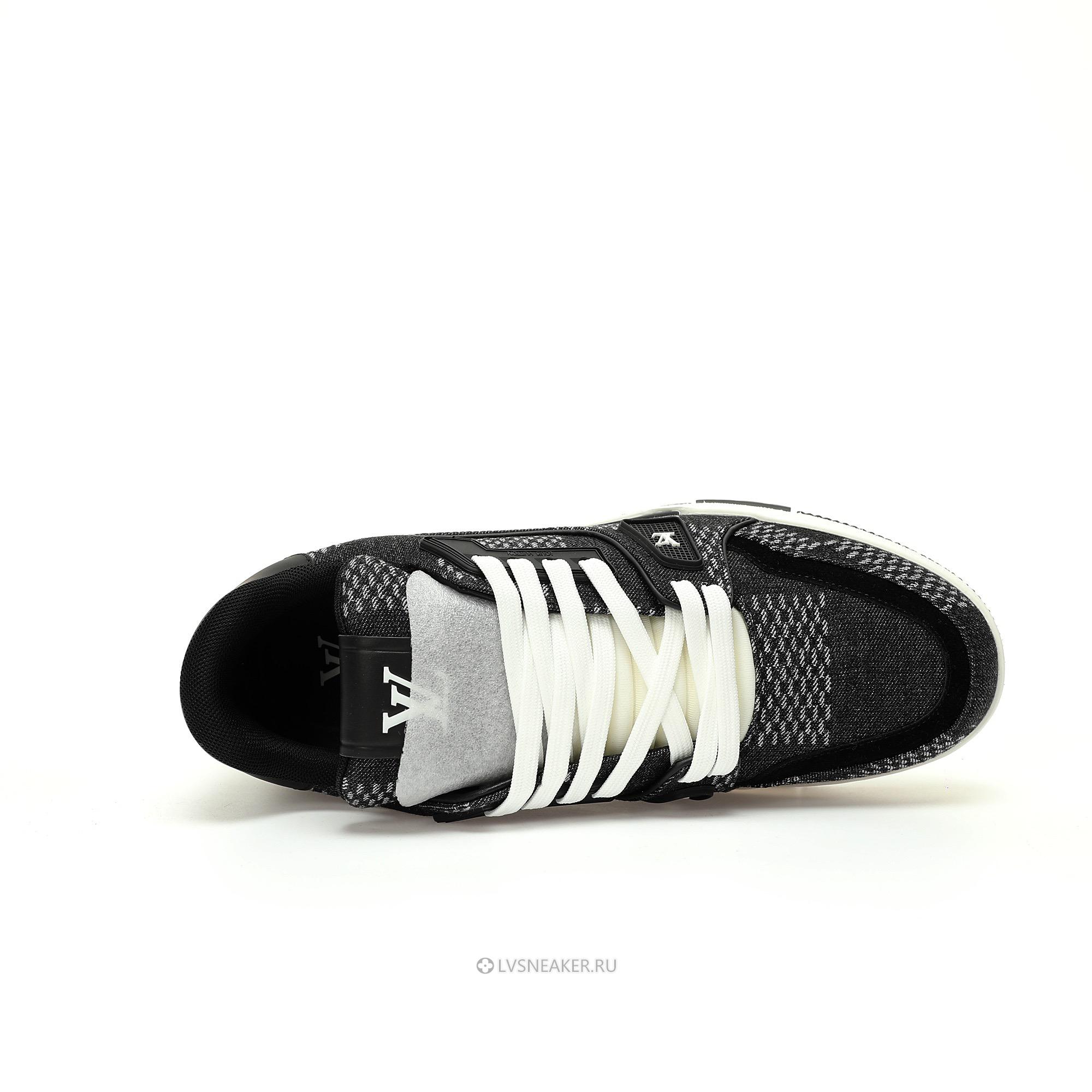 Louis Vuitton LV Trainer "Black Damier 3D Denim" 1AD6E3 Sneakers