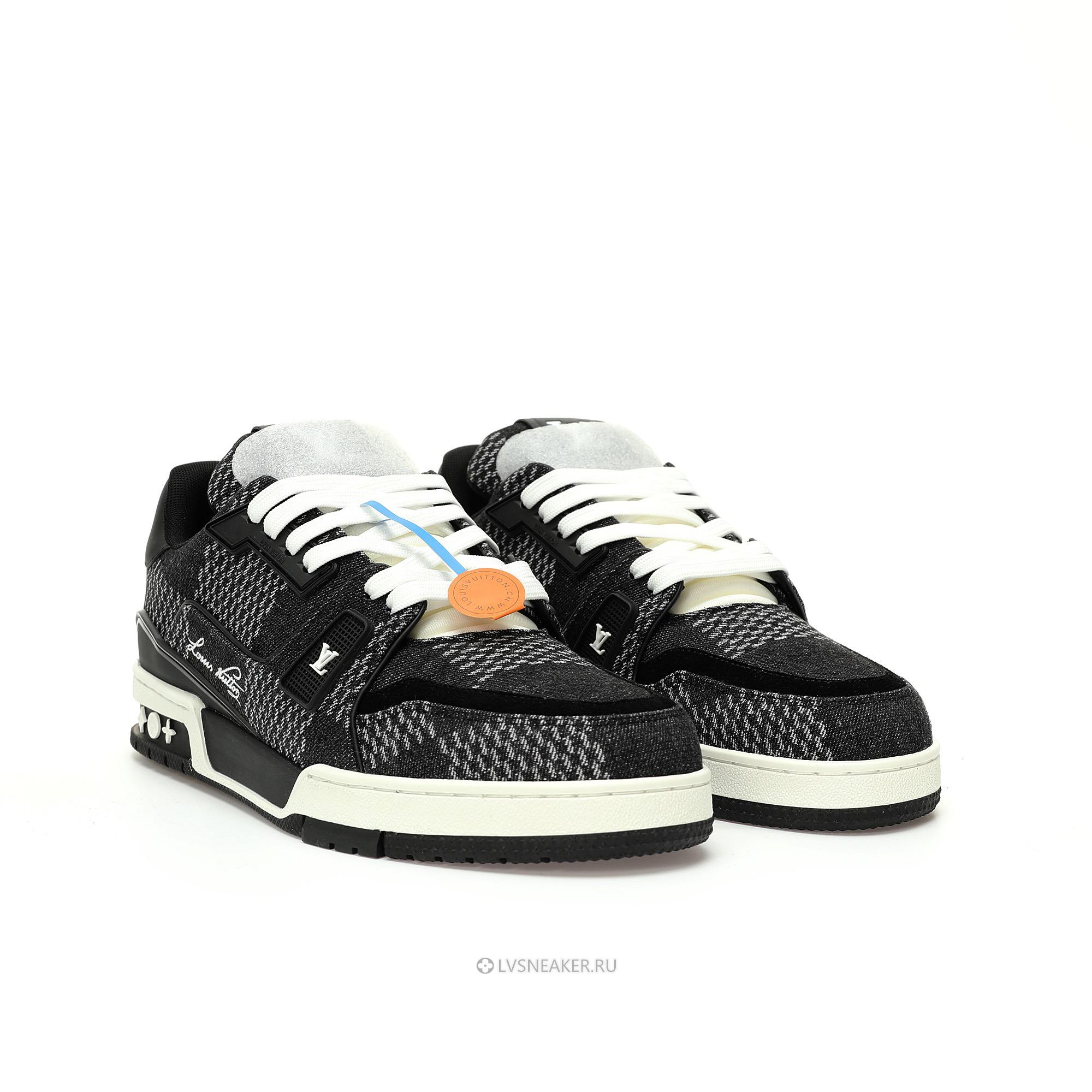 Louis Vuitton LV Trainer "Black Damier 3D Denim" 1AD6E3 Sneakers