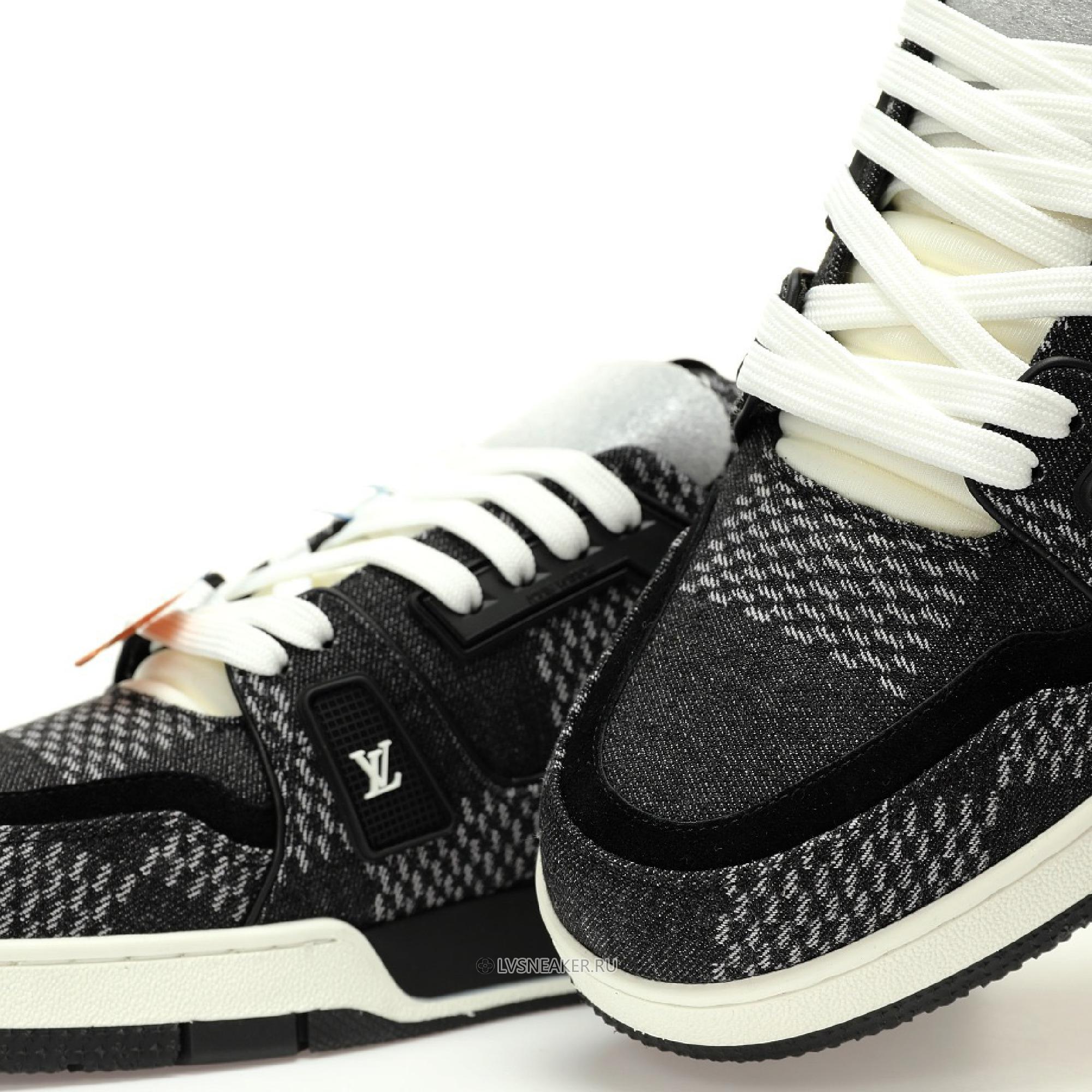 Louis Vuitton LV Trainer "Black Damier 3D Denim" 1AD6E3 Sneakers