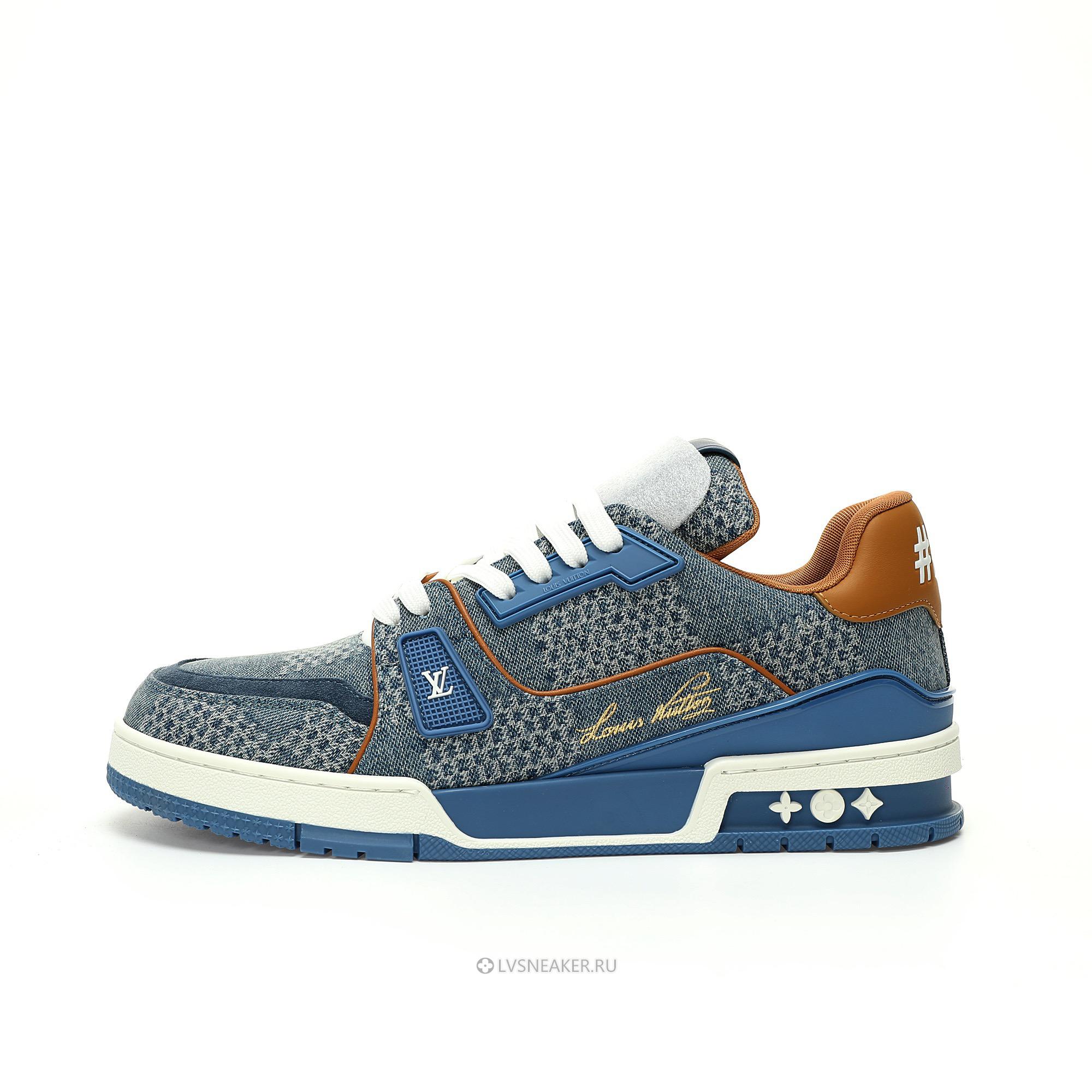 Louis Vuitton LV Trainer "Blue Damier 3D Denim" 1AD6DO Sneakers
