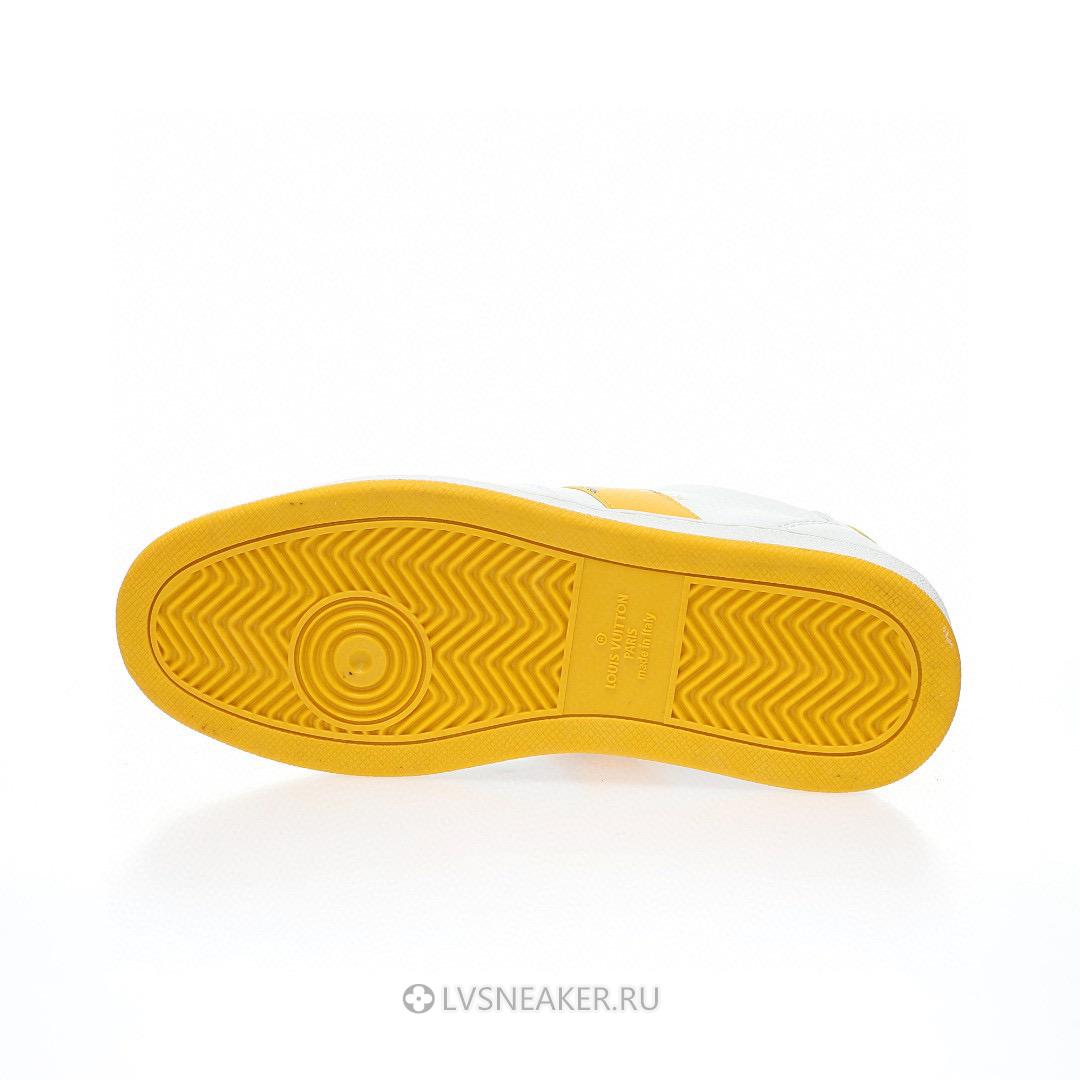 Louis Vuitton LV Rivoli "White with Yellow Side Monogram Band" 1AAV9J-2 Sneakers