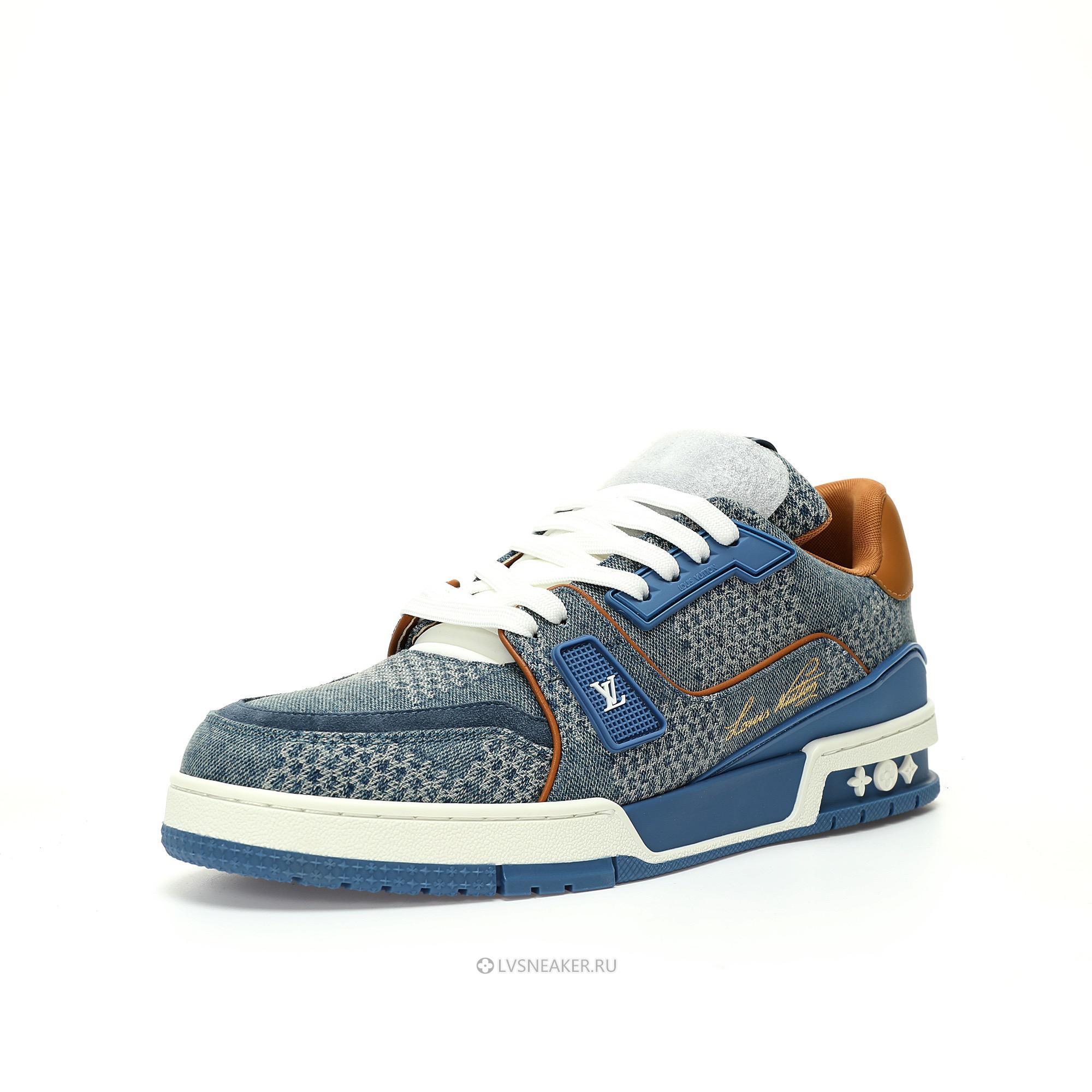 Louis Vuitton LV Trainer "Blue Damier 3D Denim" 1AD6DO Sneakers
