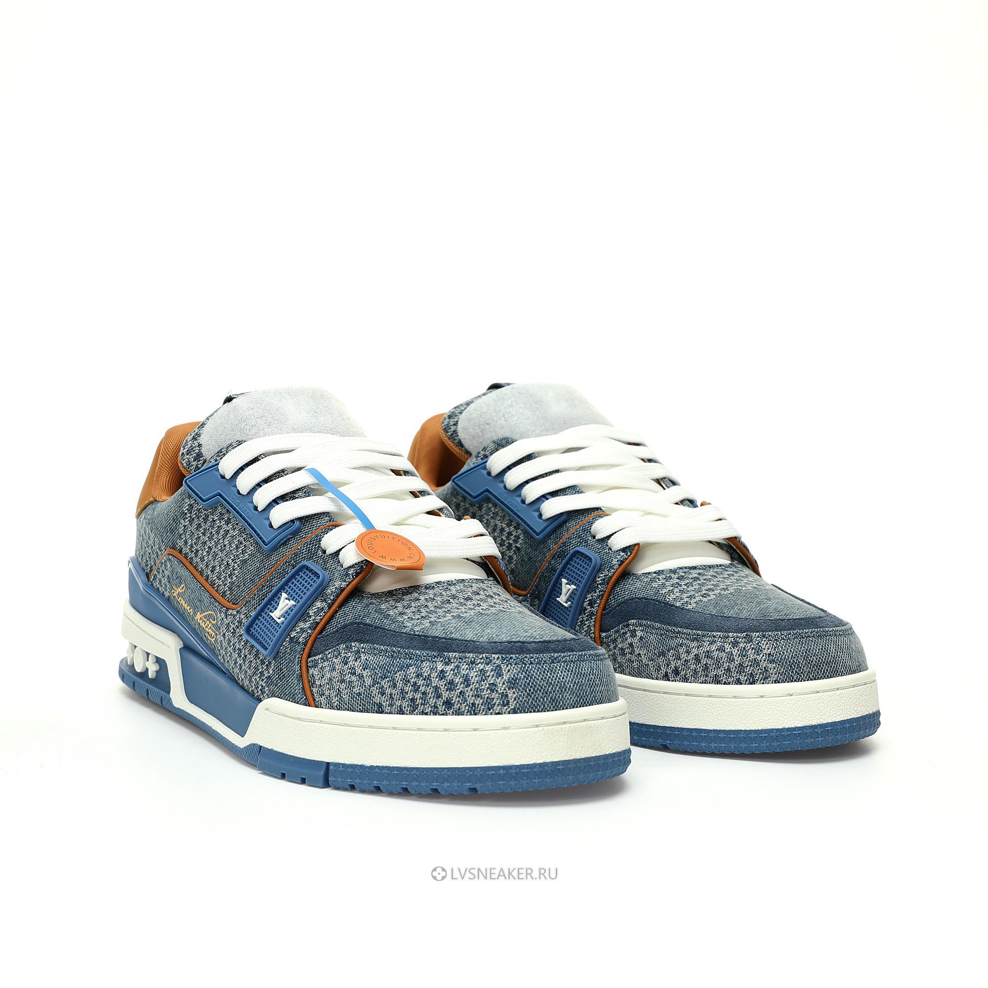 Louis Vuitton LV Trainer "Blue Damier 3D Denim" 1AD6DO Sneakers